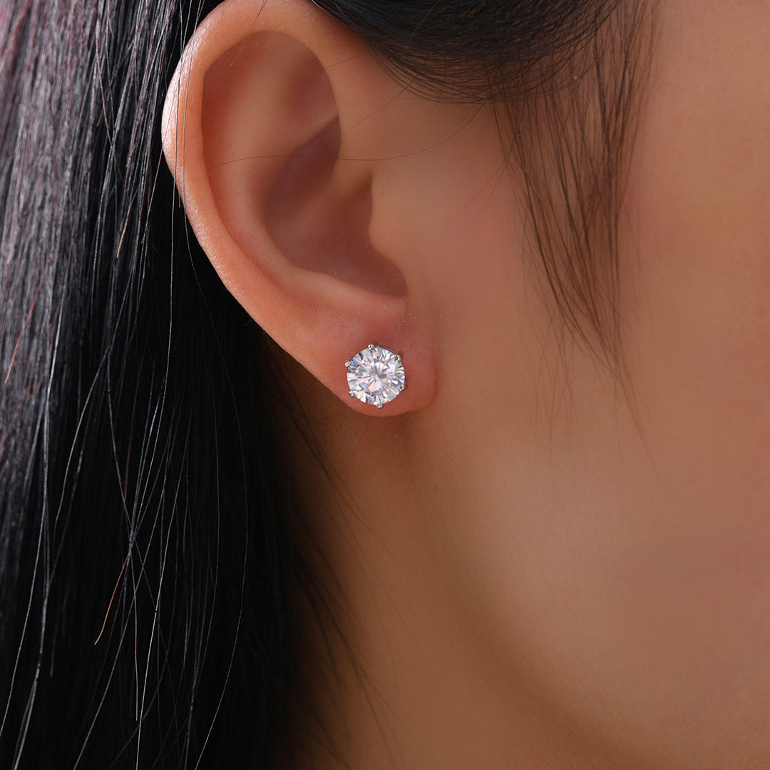 Petite Diamond Crystalline 6 Prong Studs