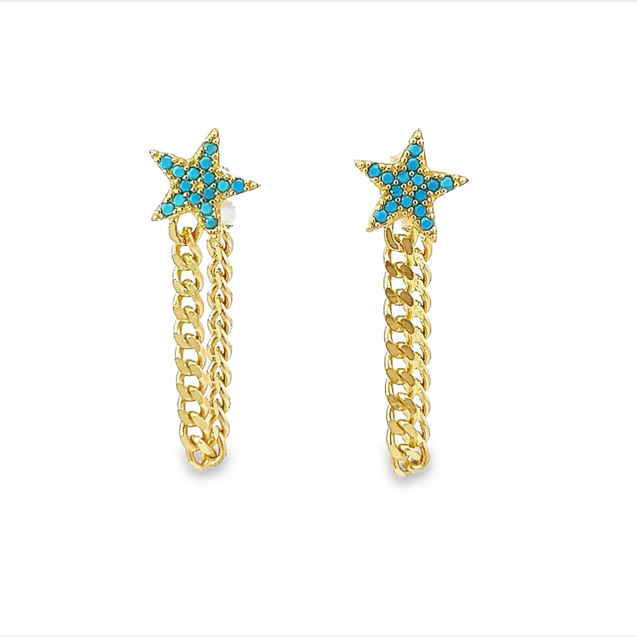 Cuban Star Chain Earring