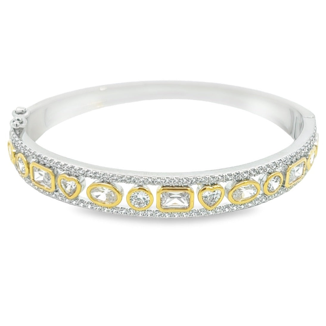 Two Toned Multi Bezel Bangle