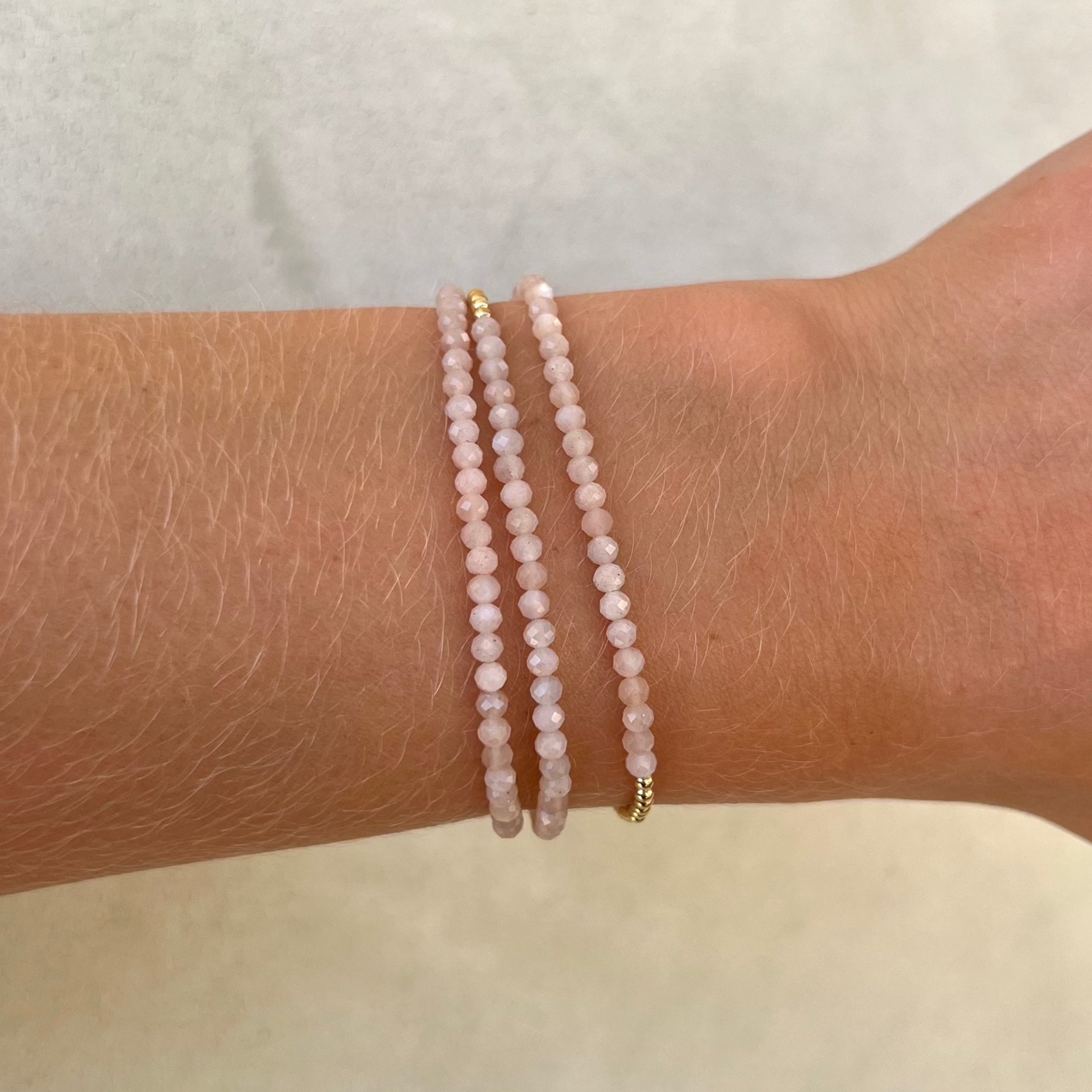 2MM Signature Bracelet with Nude Moonstone