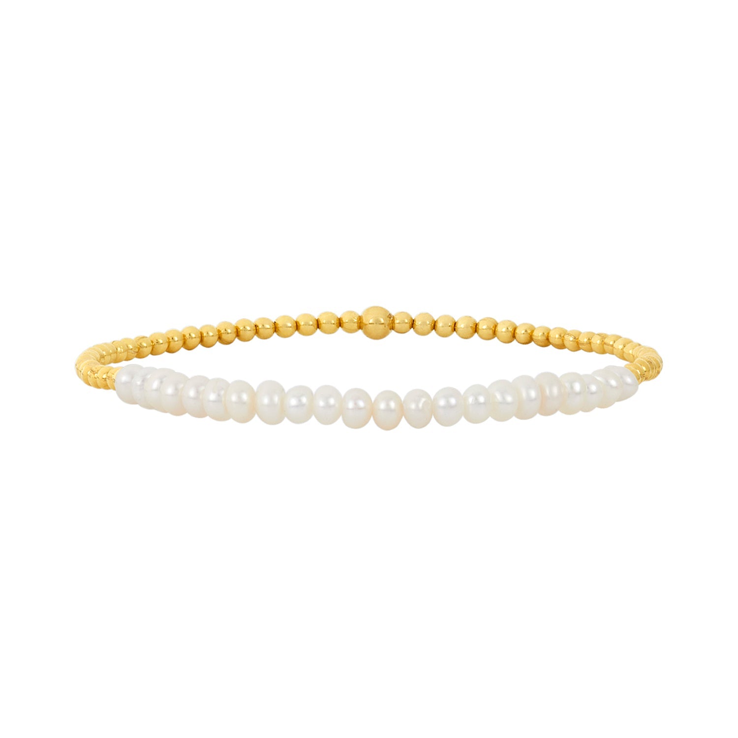 2MM Signature Bracelet with White Pearl