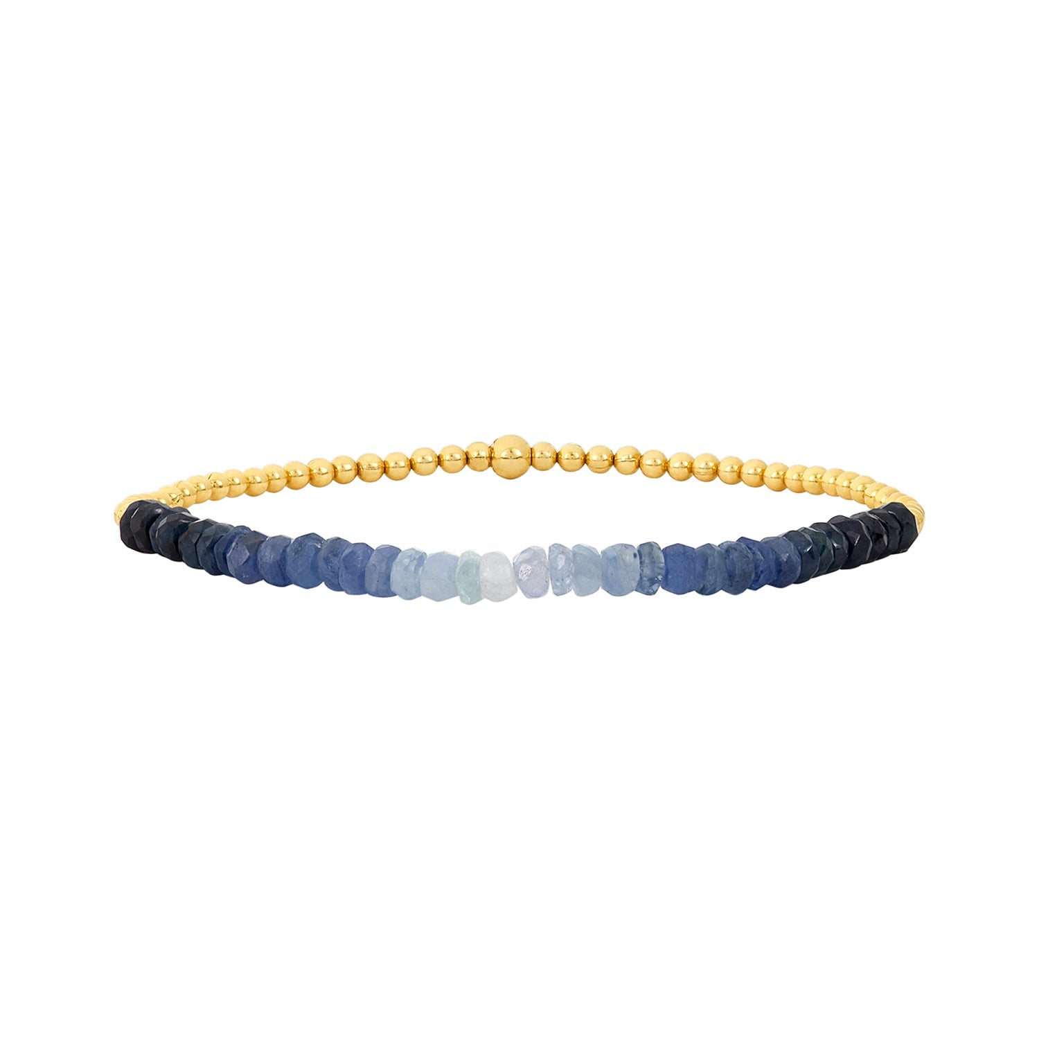 2MM Signature Bracelet with Blue Sapphire Ombré