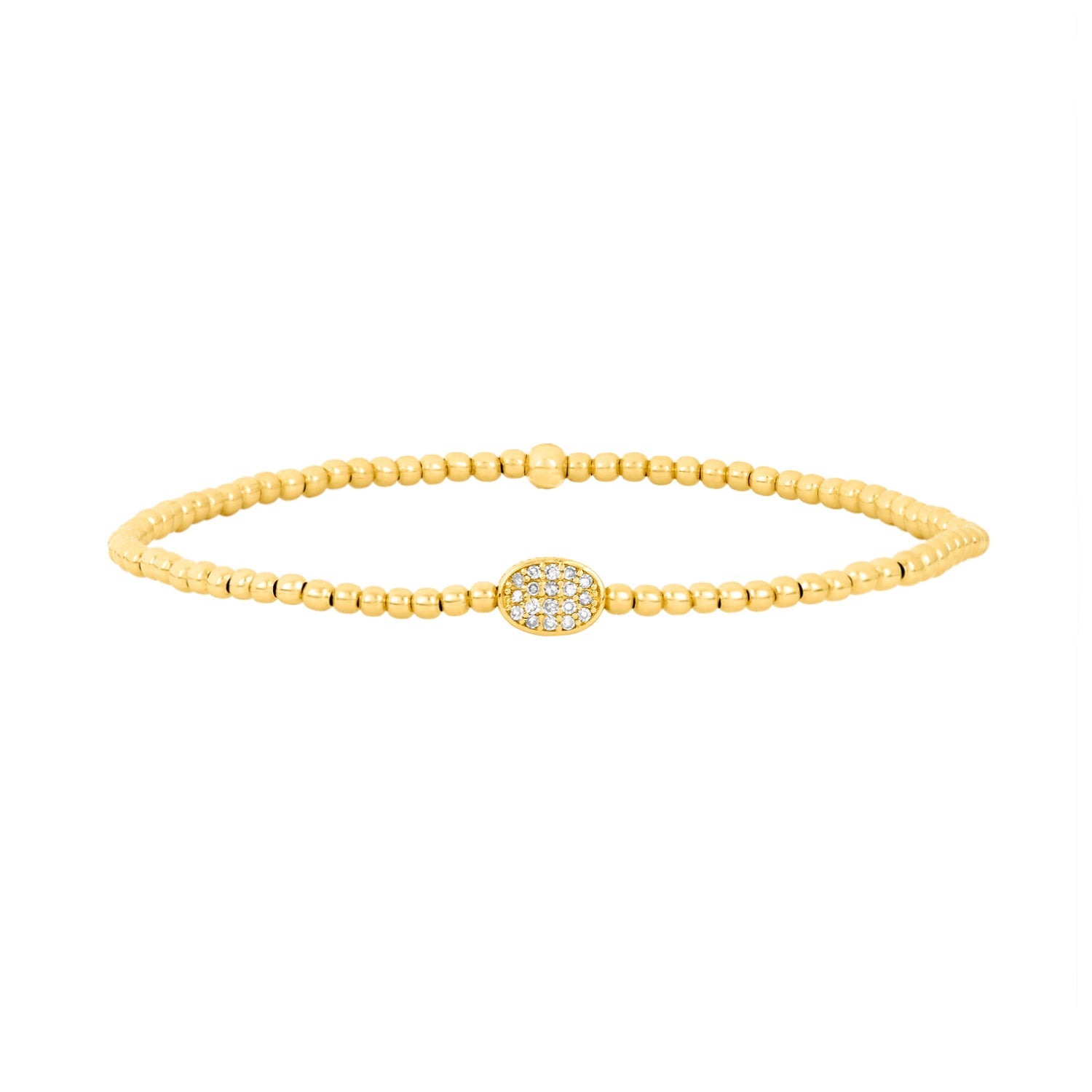 2MM Signature Bracelet with 14K Diamond Bean