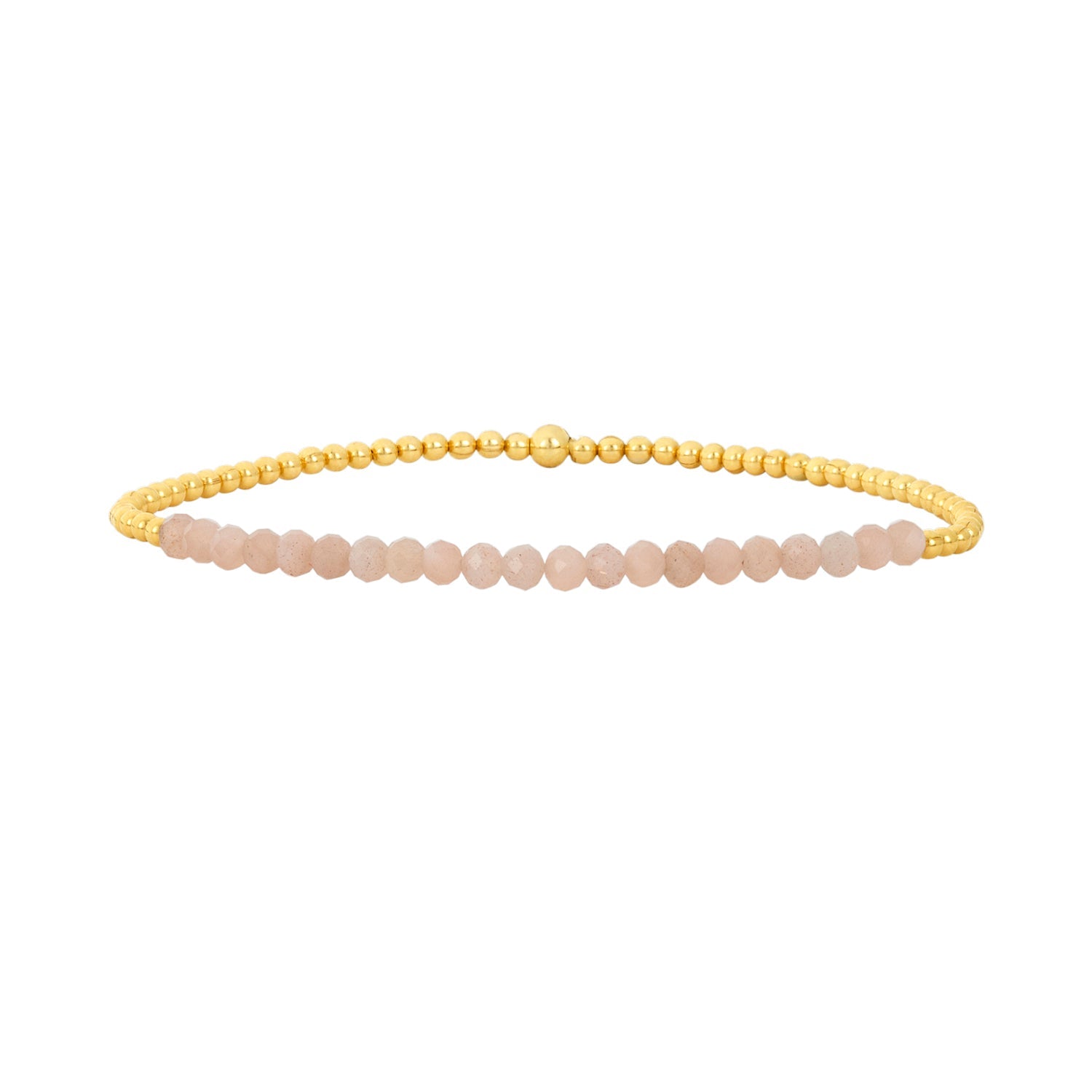 2MM Signature Bracelet with Nude Moonstone