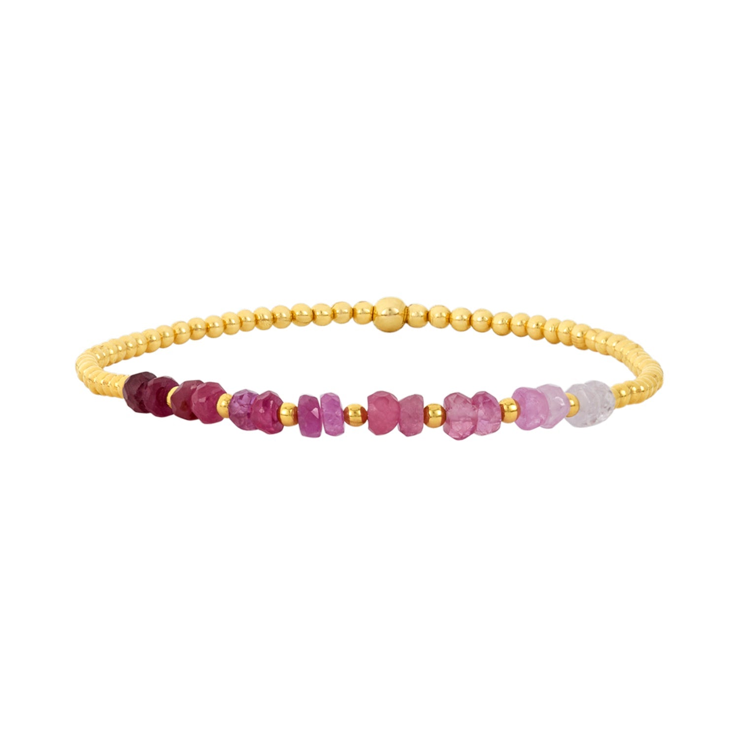 2MM Signature Bracelet with Pink Sugar Ombré Gold Pattern