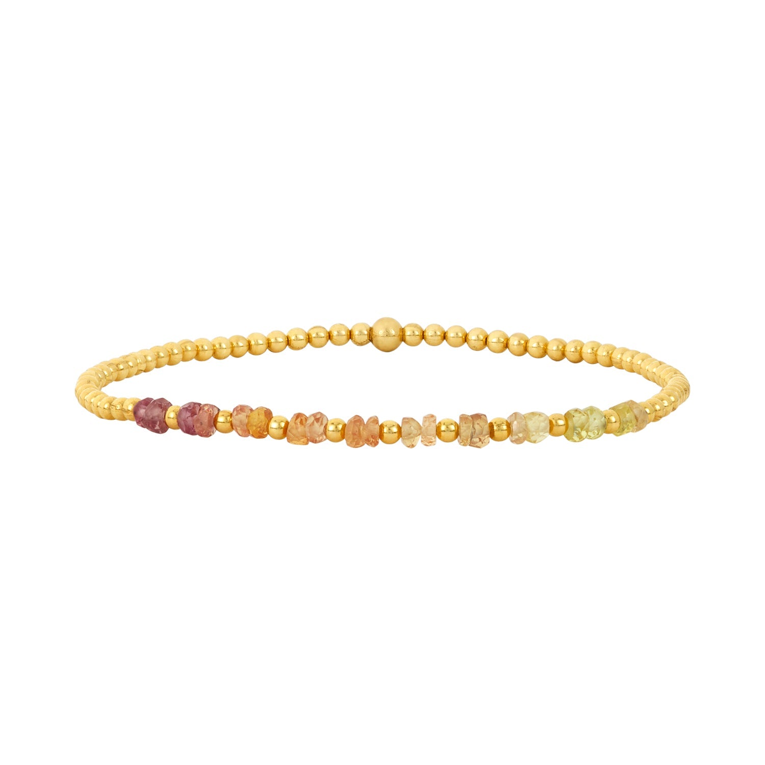 2MM Signature Bracelet with Sunrise Ombré Gold Pattern