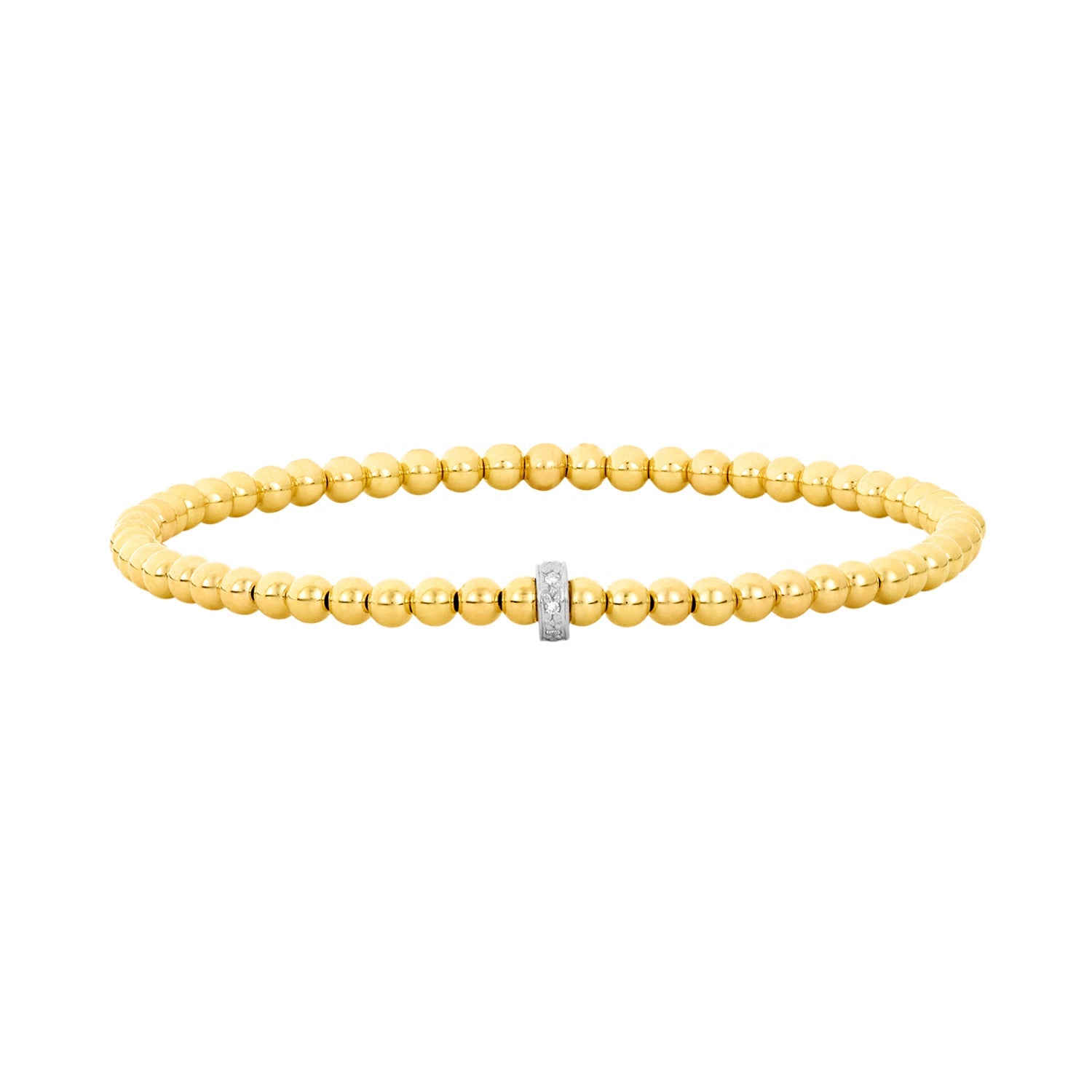 3MM Signature Bracelet with 14K Diamond Rondelle