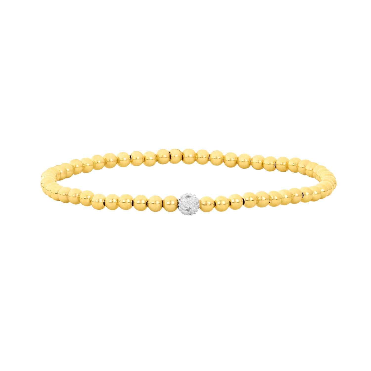 3MM Signature Bracelet with 14K Diamond Bead