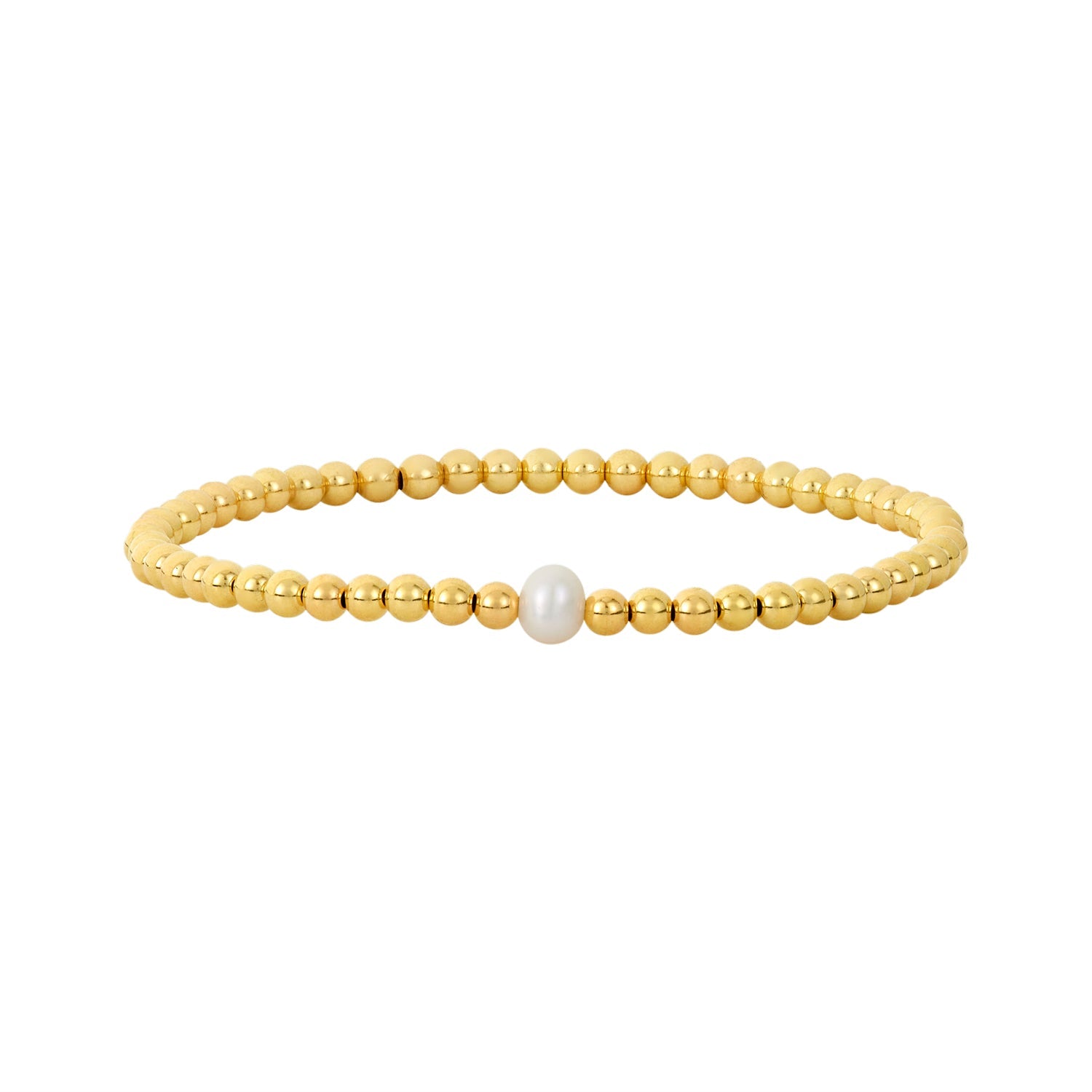 3MM Signature Bracelet with Single White Pearl