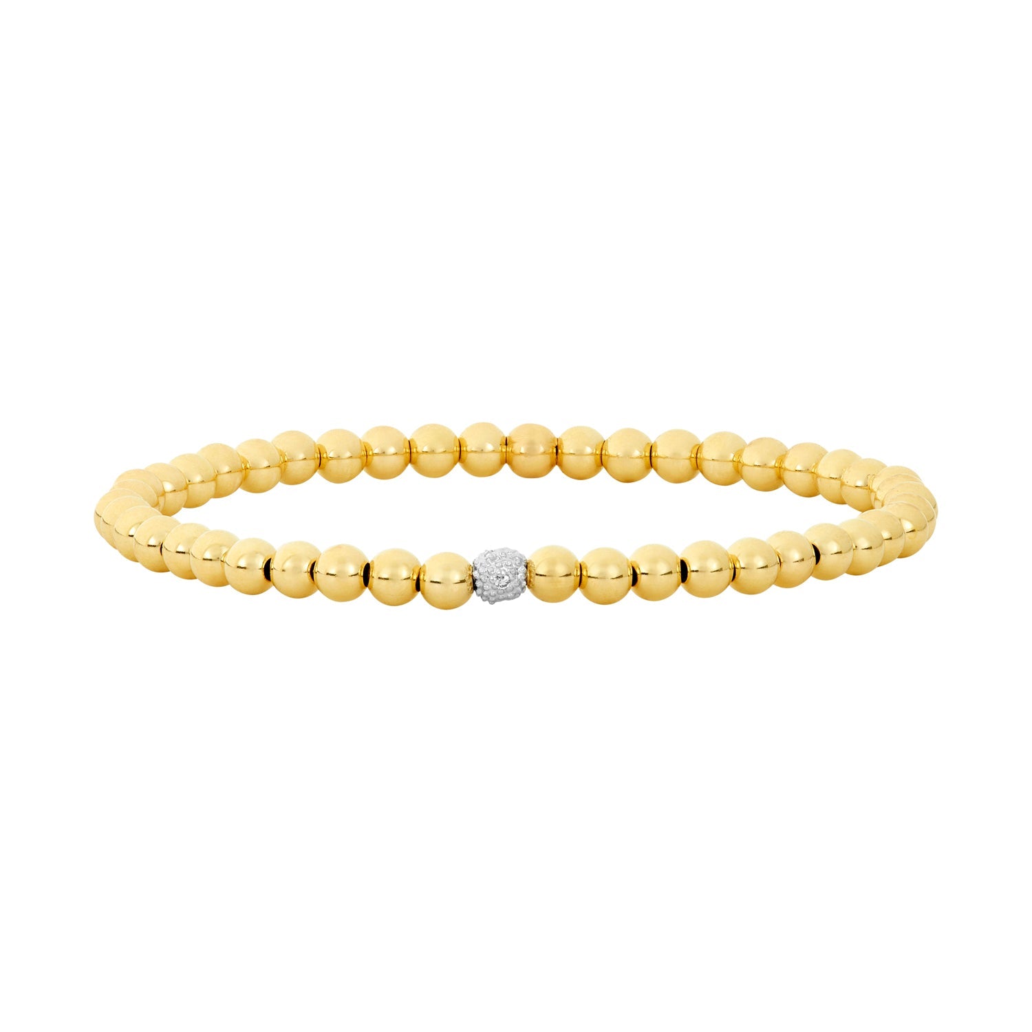 4MM Signature Bracelet with 14K Diamond Bead