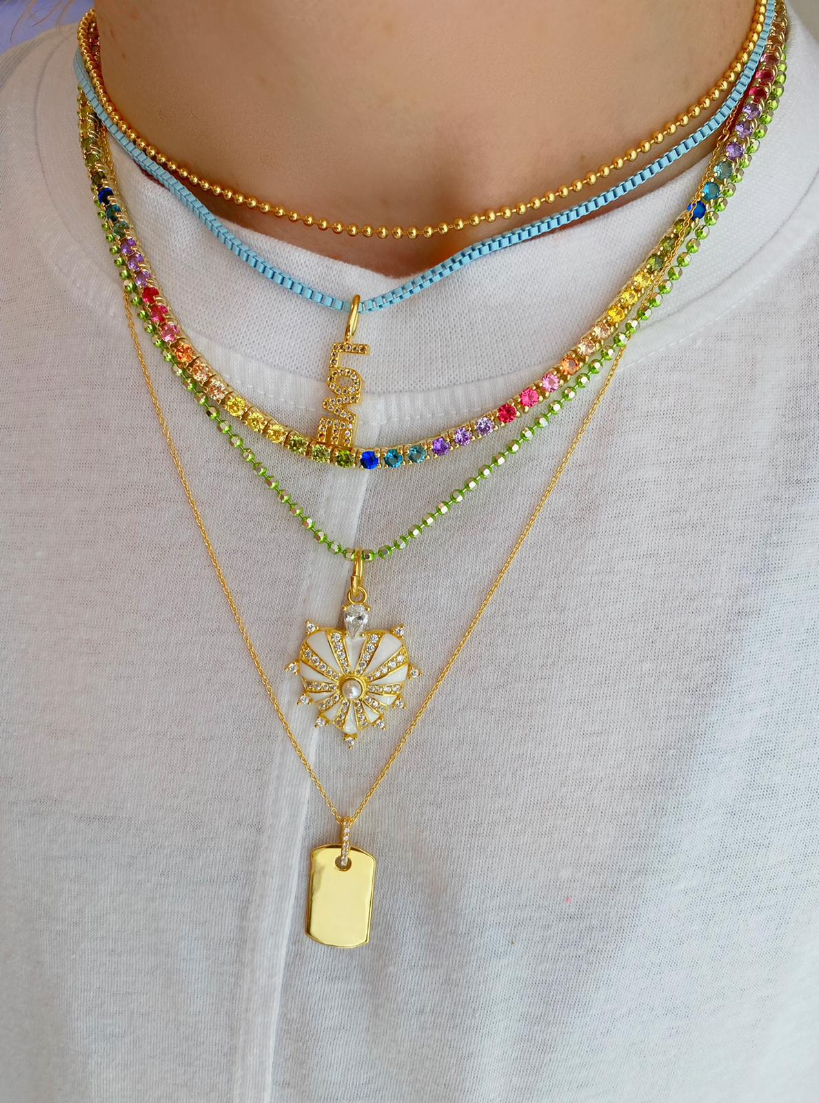 Everyday Rainbow Tennis Necklace