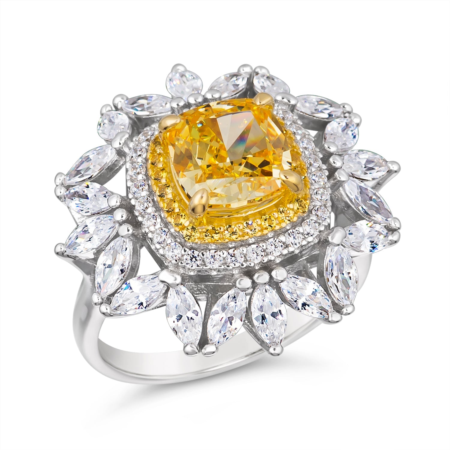 Triple Crown 4 Carat Halo Ring