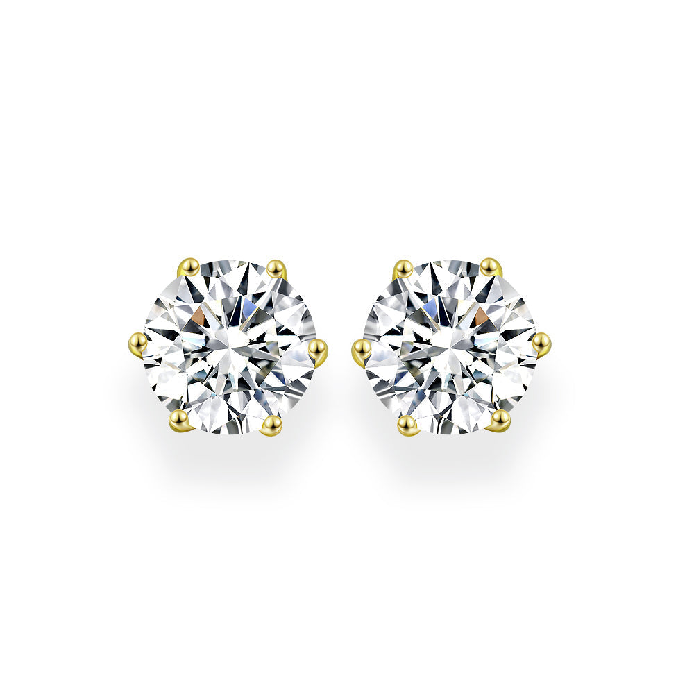 Petite Diamond Crystalline 6 Prong Studs