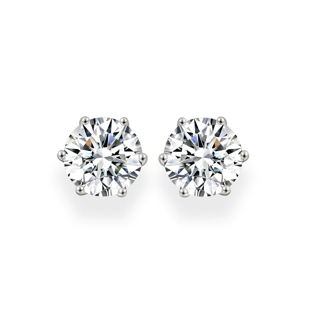 Petite Diamond Crystalline 6 Prong Studs