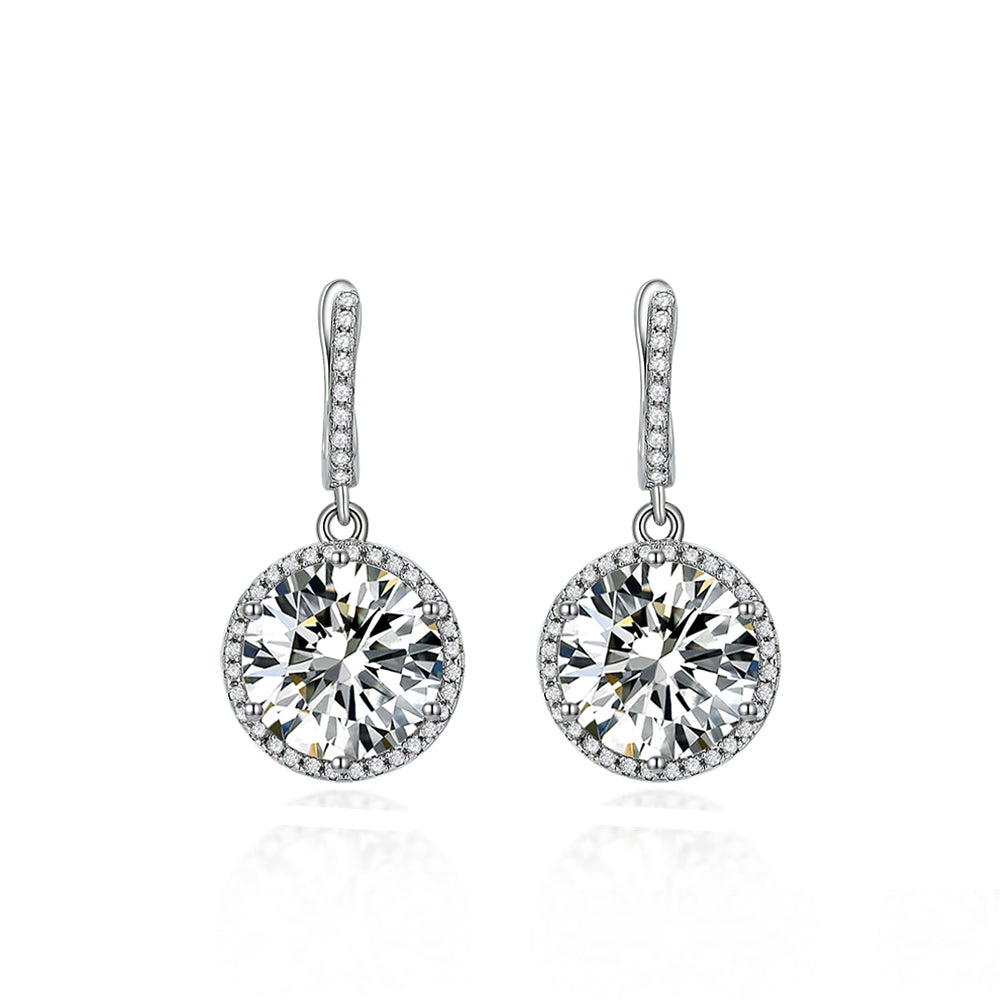 Perfect Halo 2 Carat Dangle Earring