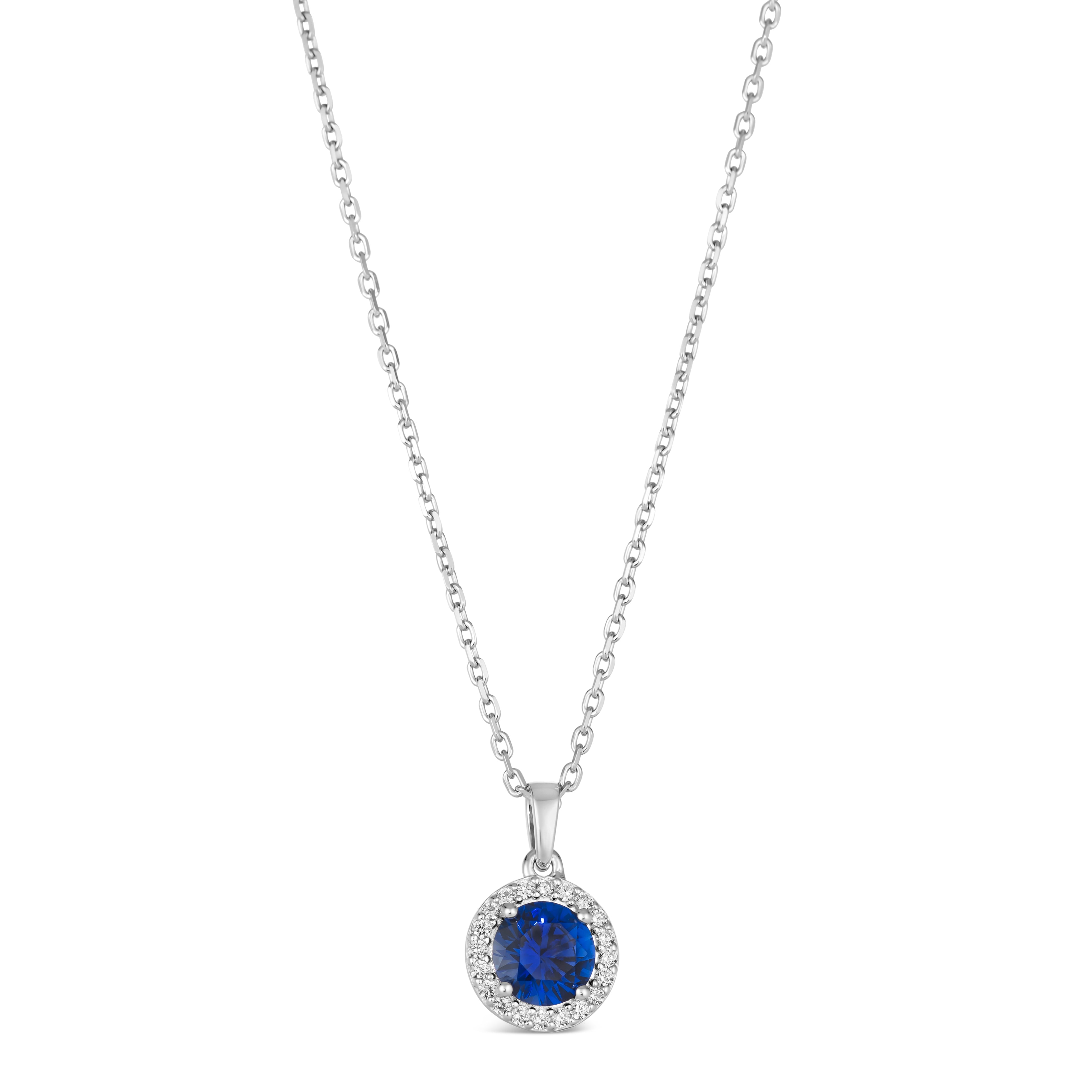 1.50 Carat Mini Halo Gem Necklace