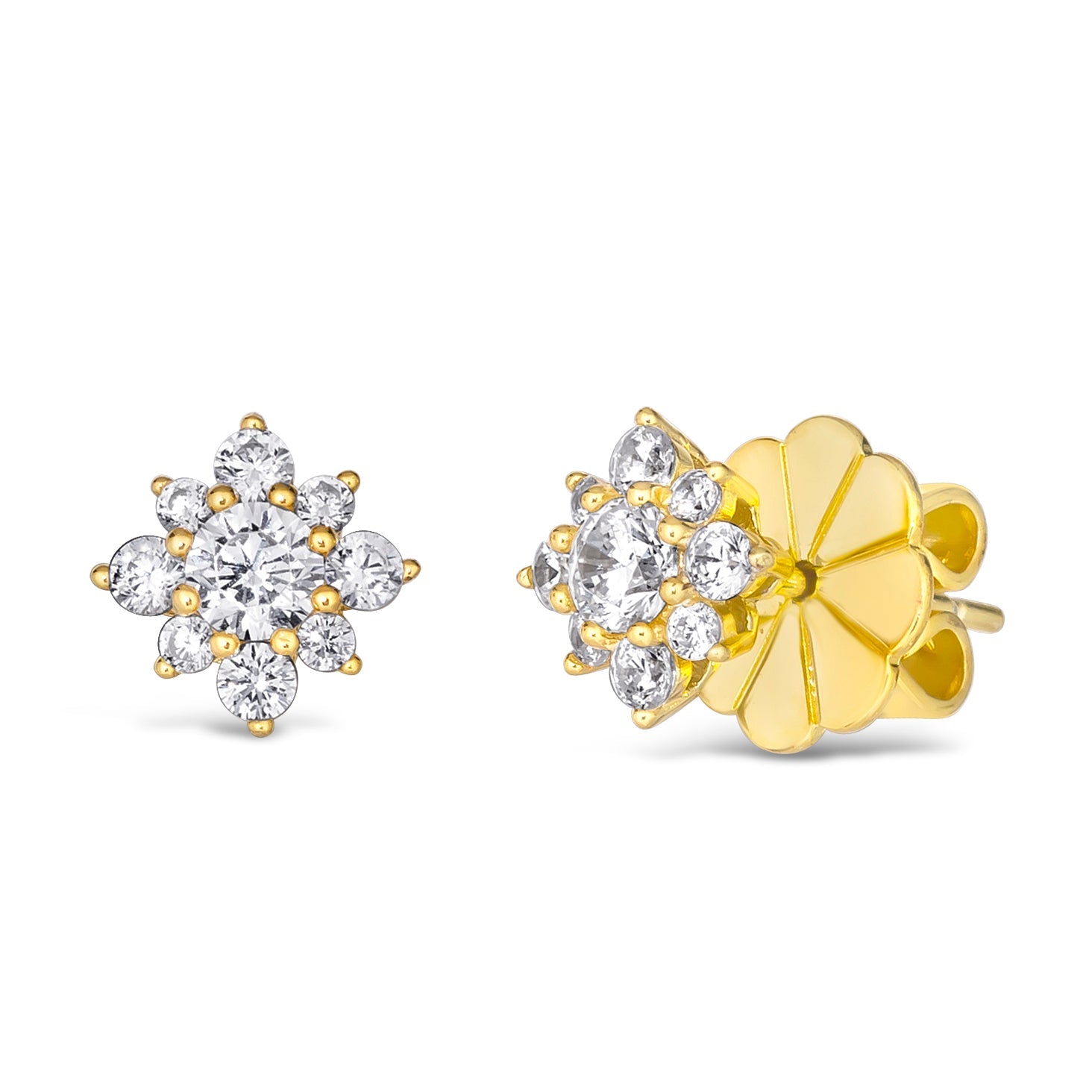 Mini Daisy Diamond Crystalline Studs