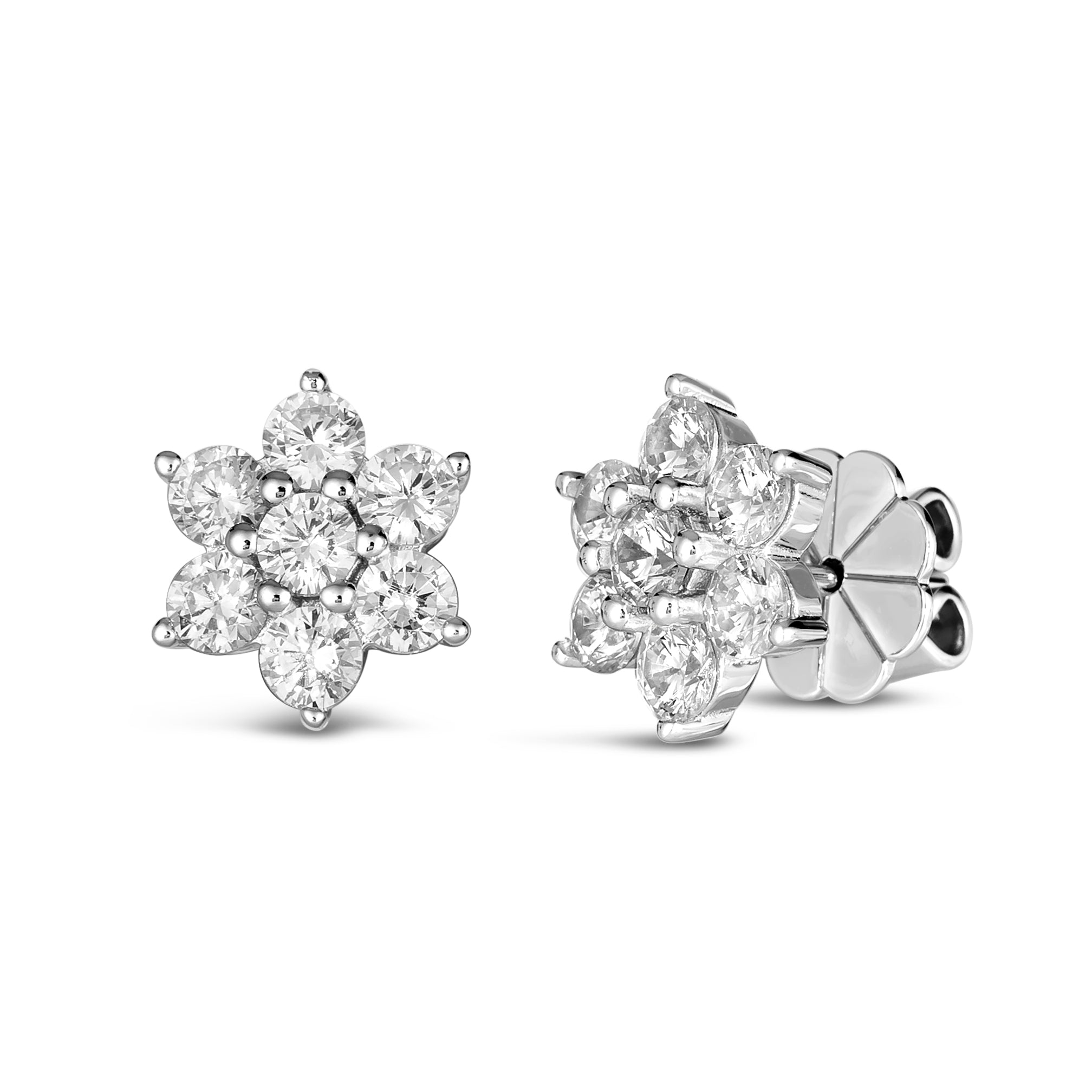 Rosette 1.50tcw Diamond Crystalline Studs