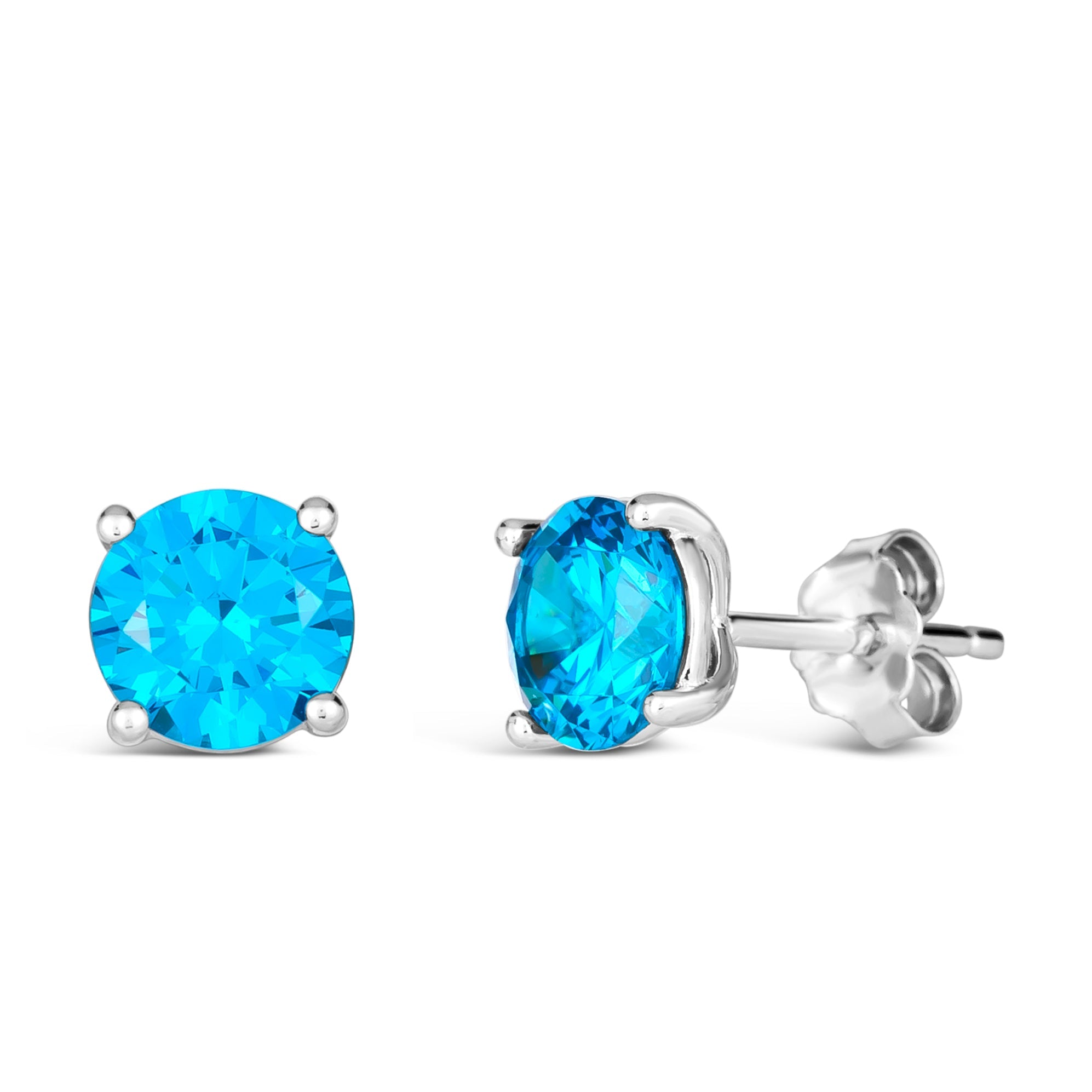 Rock Star 2 Carat Diamond Crystalline Studs in Multi Color Gem