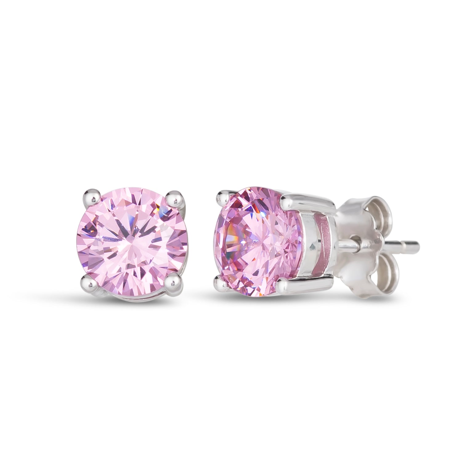 Rock Star 2 Carat Diamond Crystalline Studs in Multi Color Gem