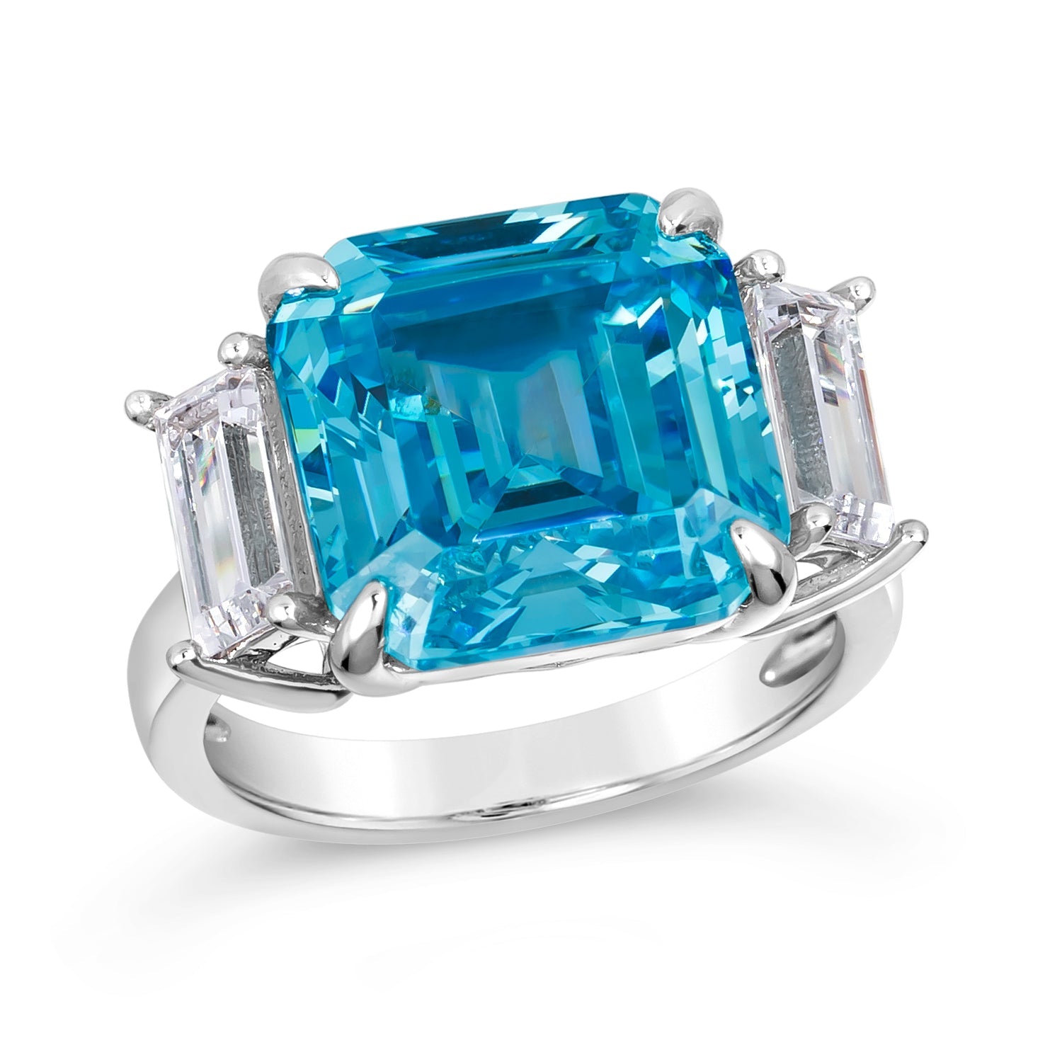 Ocean Drive 8 Carat Asscher Cut Ring