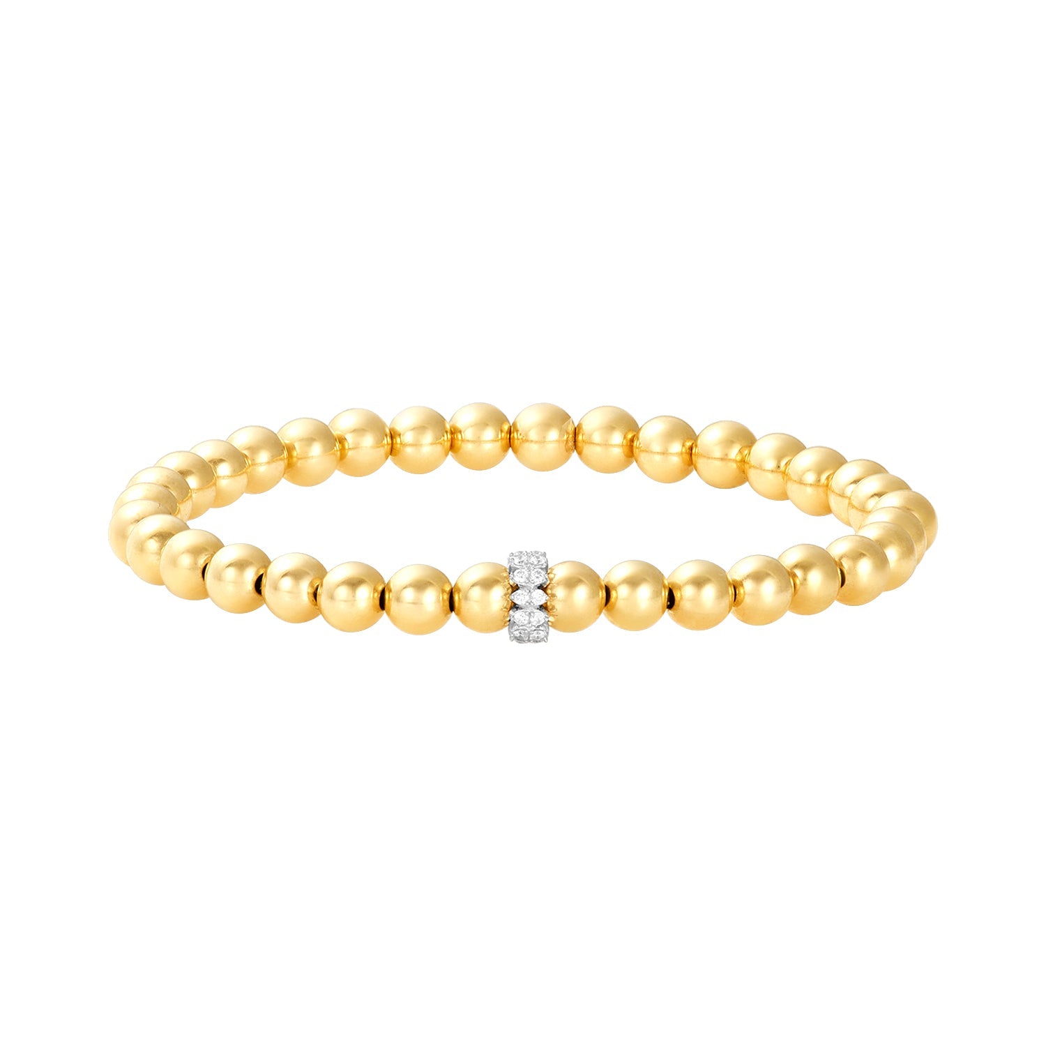 5mm Signature Bracelet with 14k Marquise Diamond Rondelle