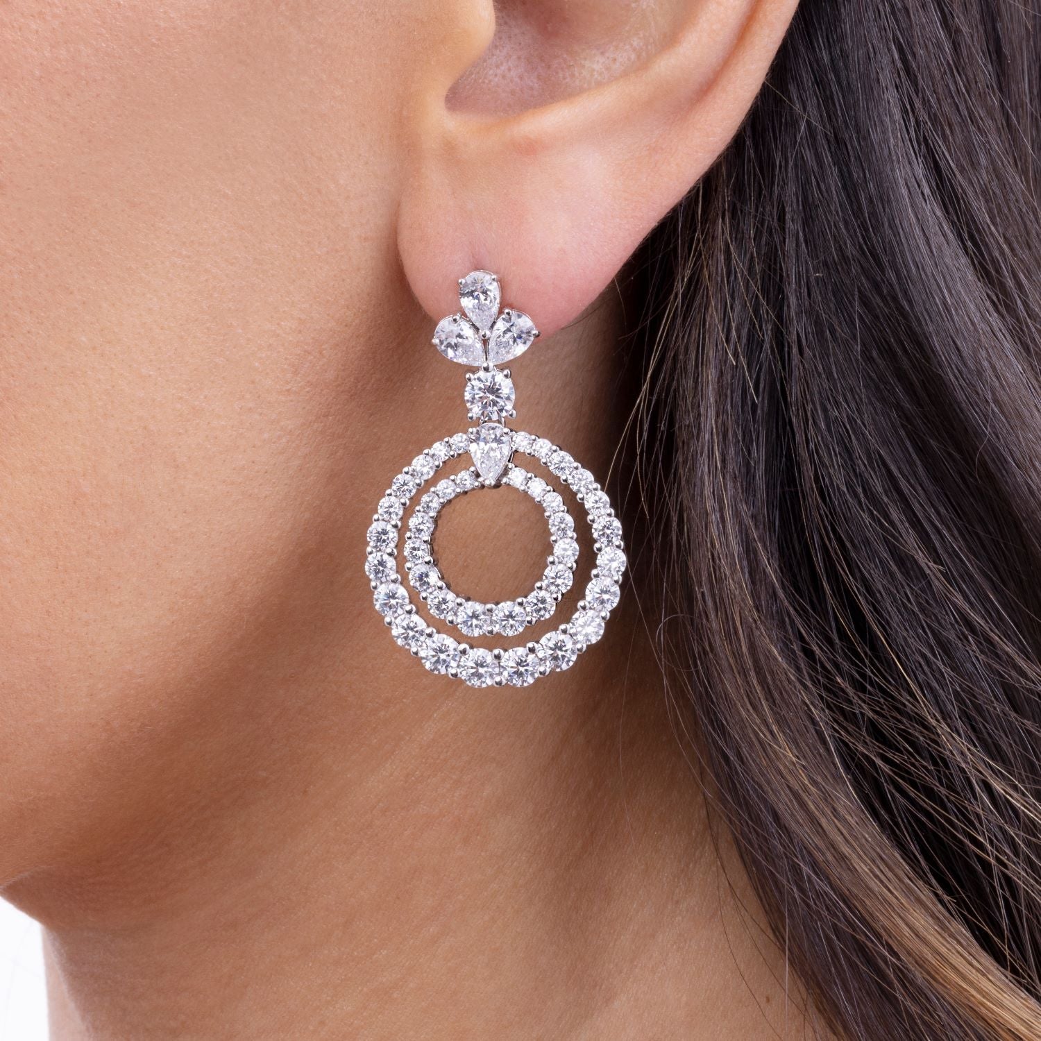 Caliente Double Halo 5.50ctw Earrings