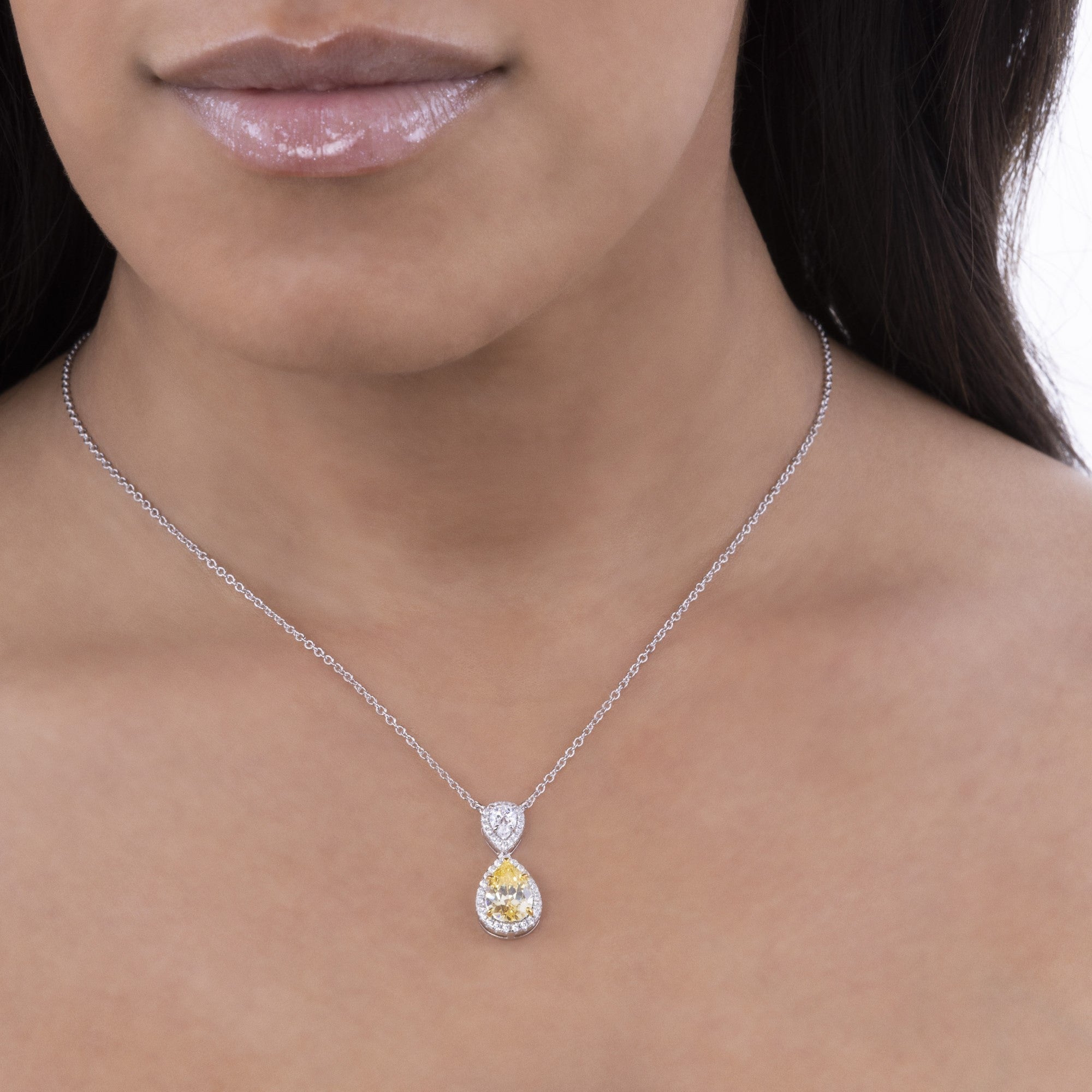 Elizabeth 26 Canary Yellow Crystalline Necklace