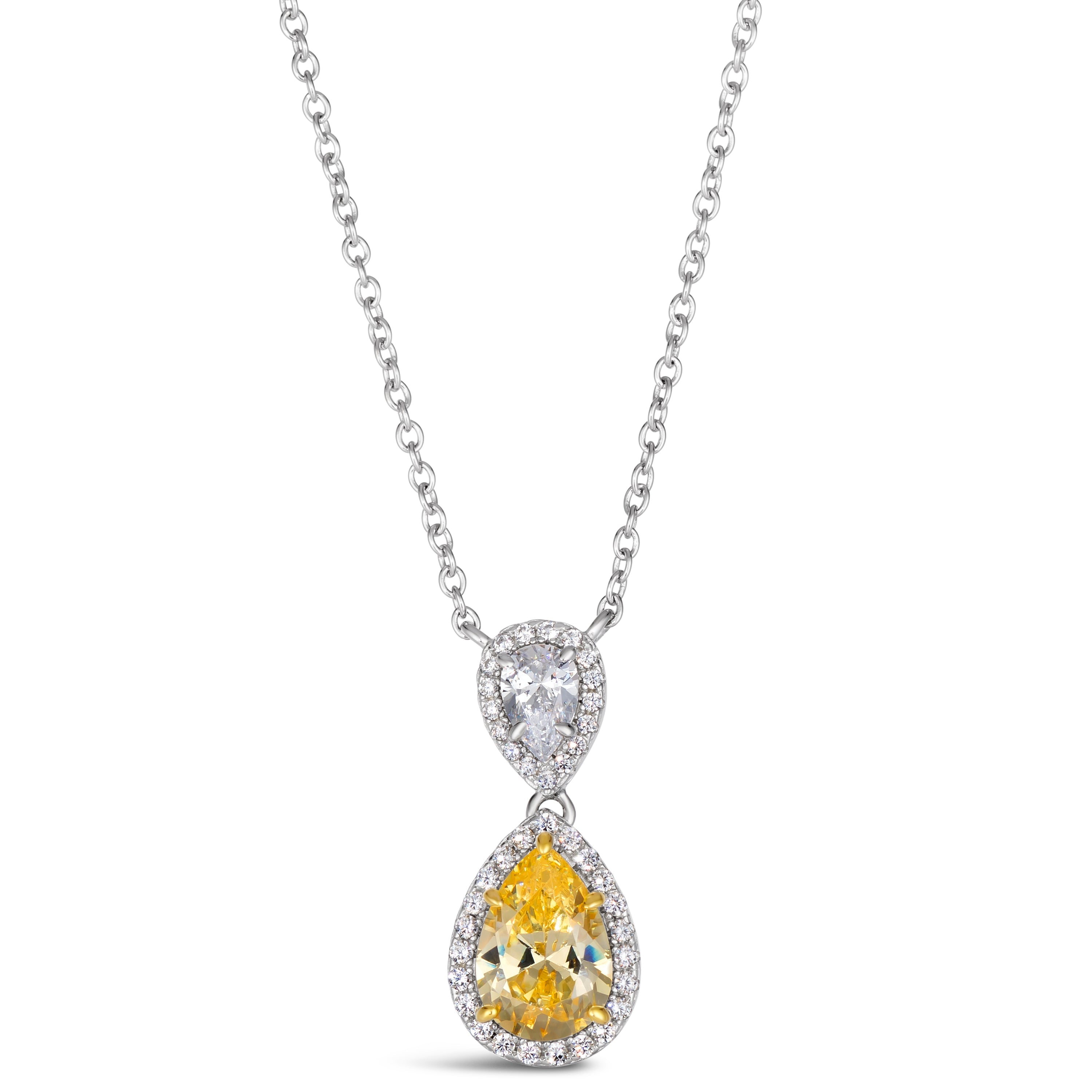 Elizabeth 26 Canary Yellow Crystalline Necklace