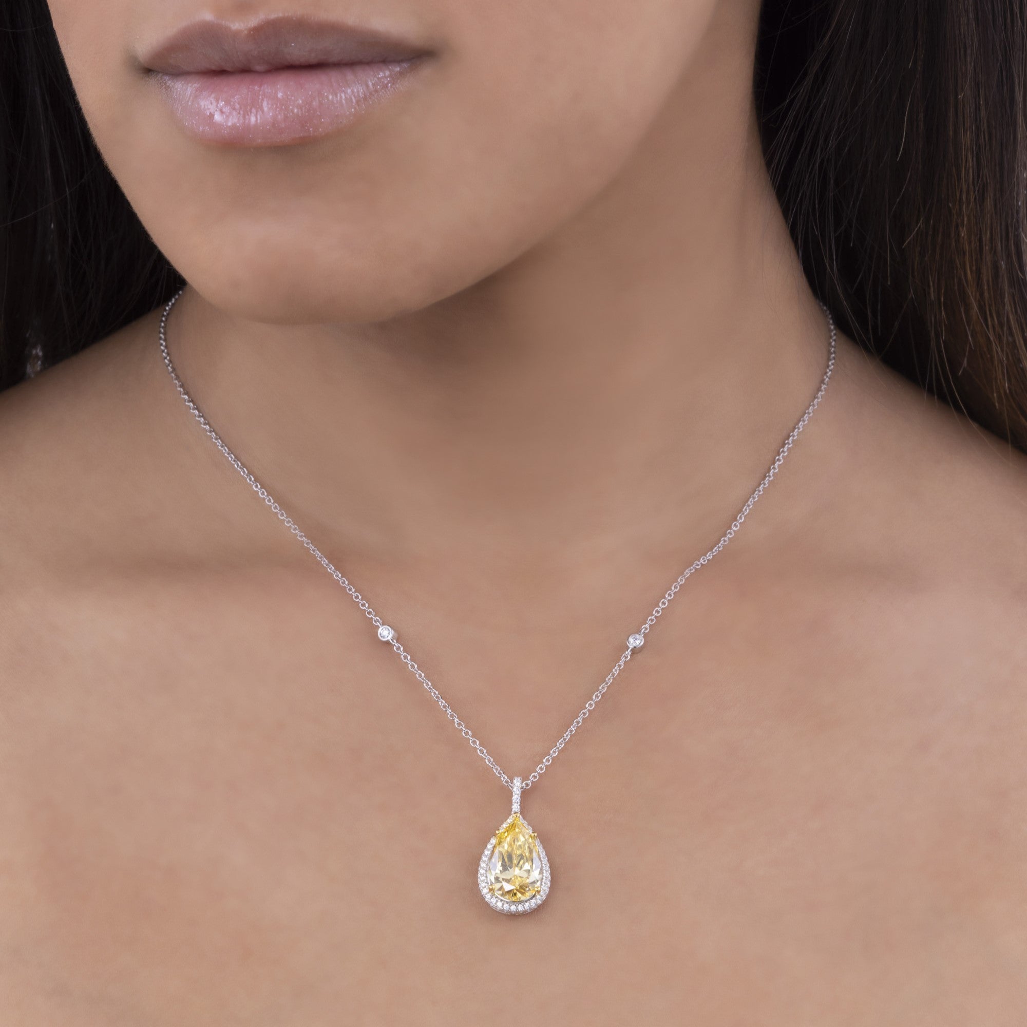 Ciao Bella  5 Carat Canary Necklace