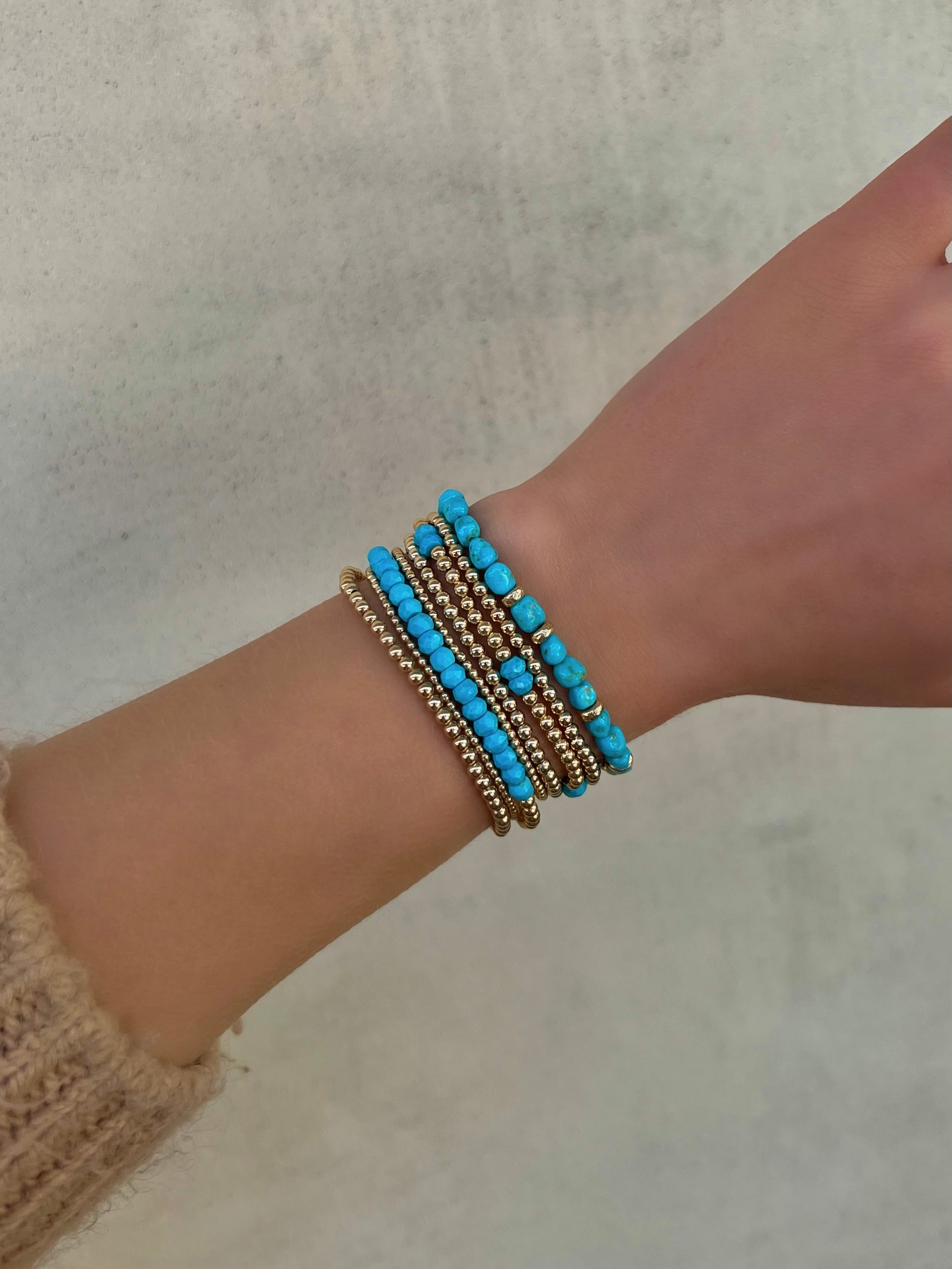 3MM Signature Bracelet with Turquoise Pattern