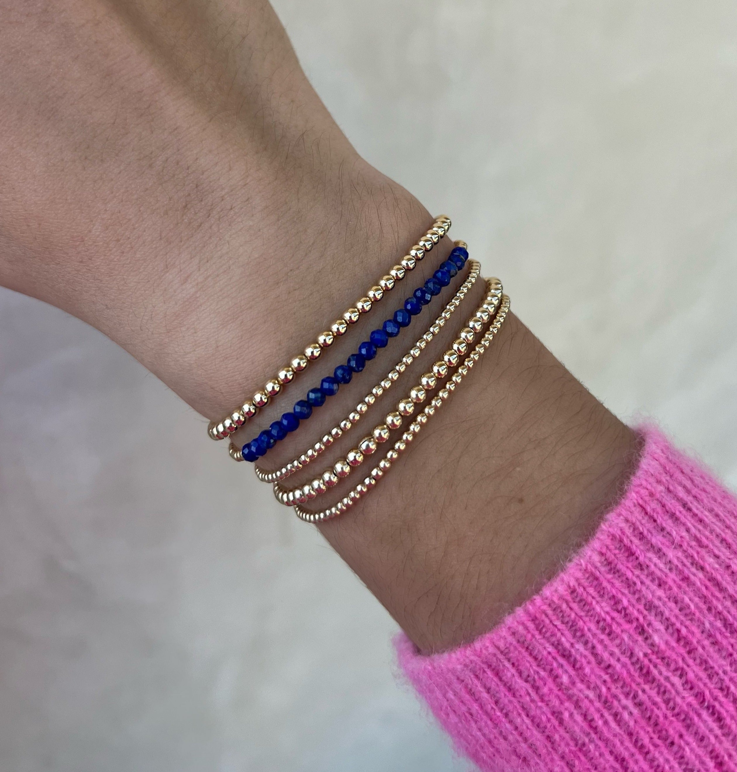 2MM Signature Bracelet with Lapis