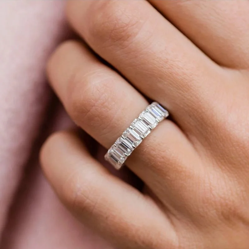 5 Carat Emerald Cut Eternity Ring