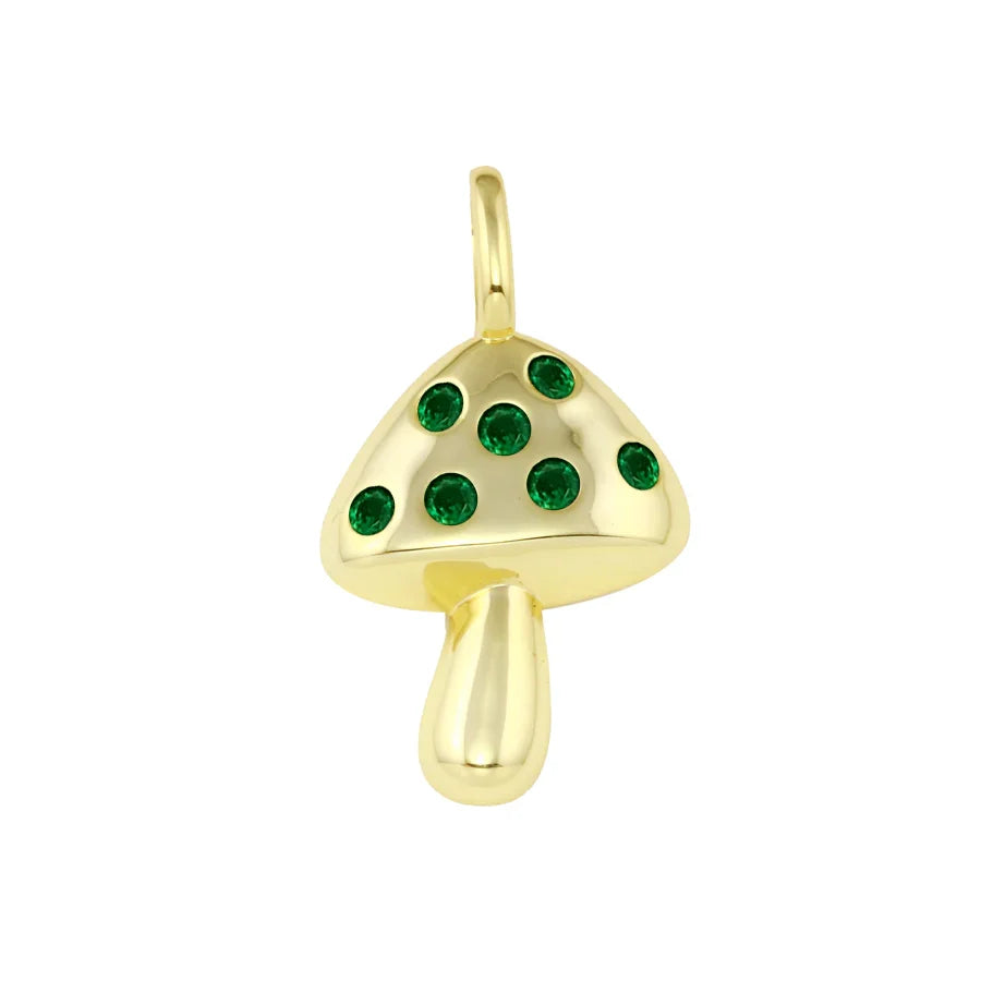 Emerald Mushroom Charm