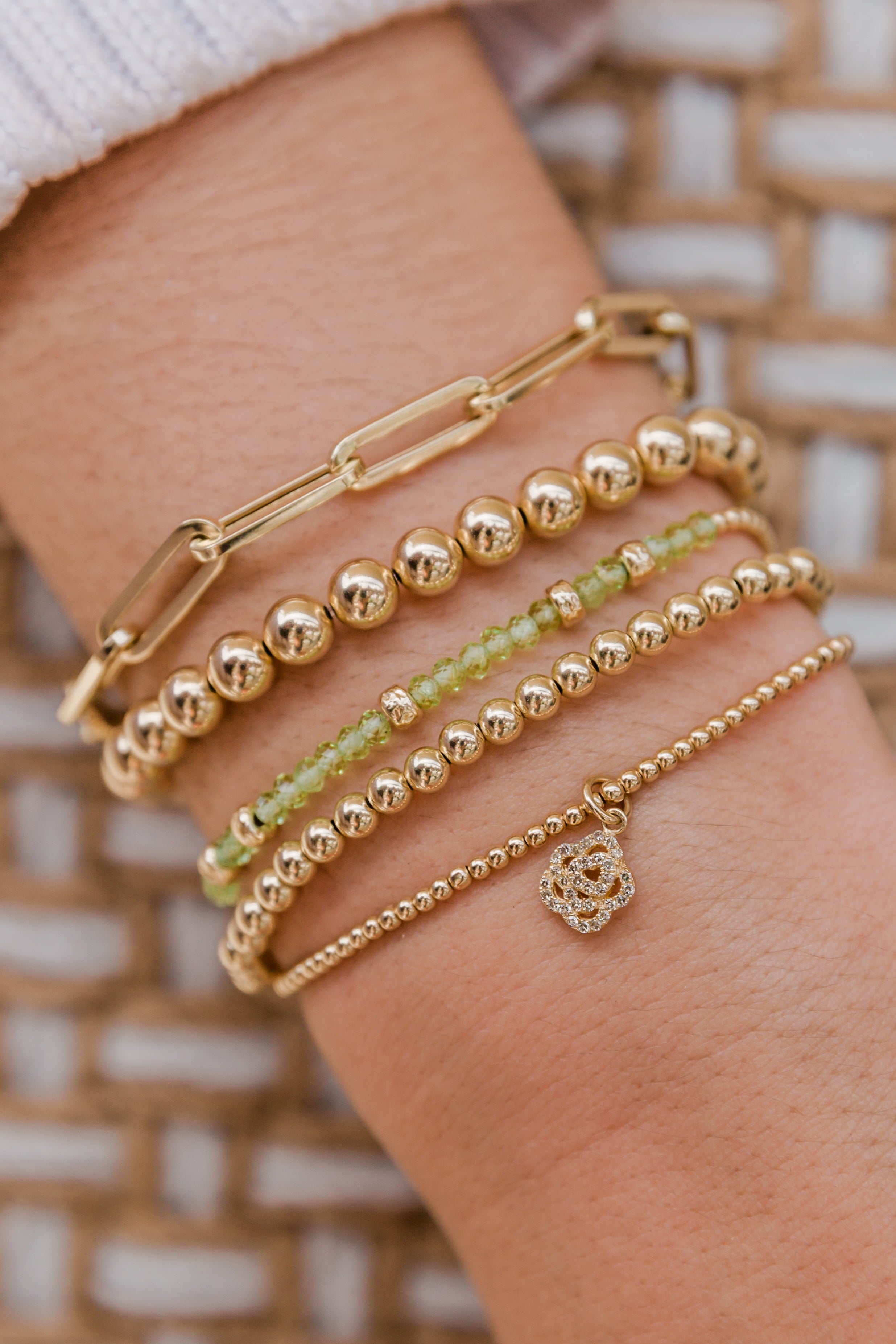 August Peridot and Rondelle Bracelet