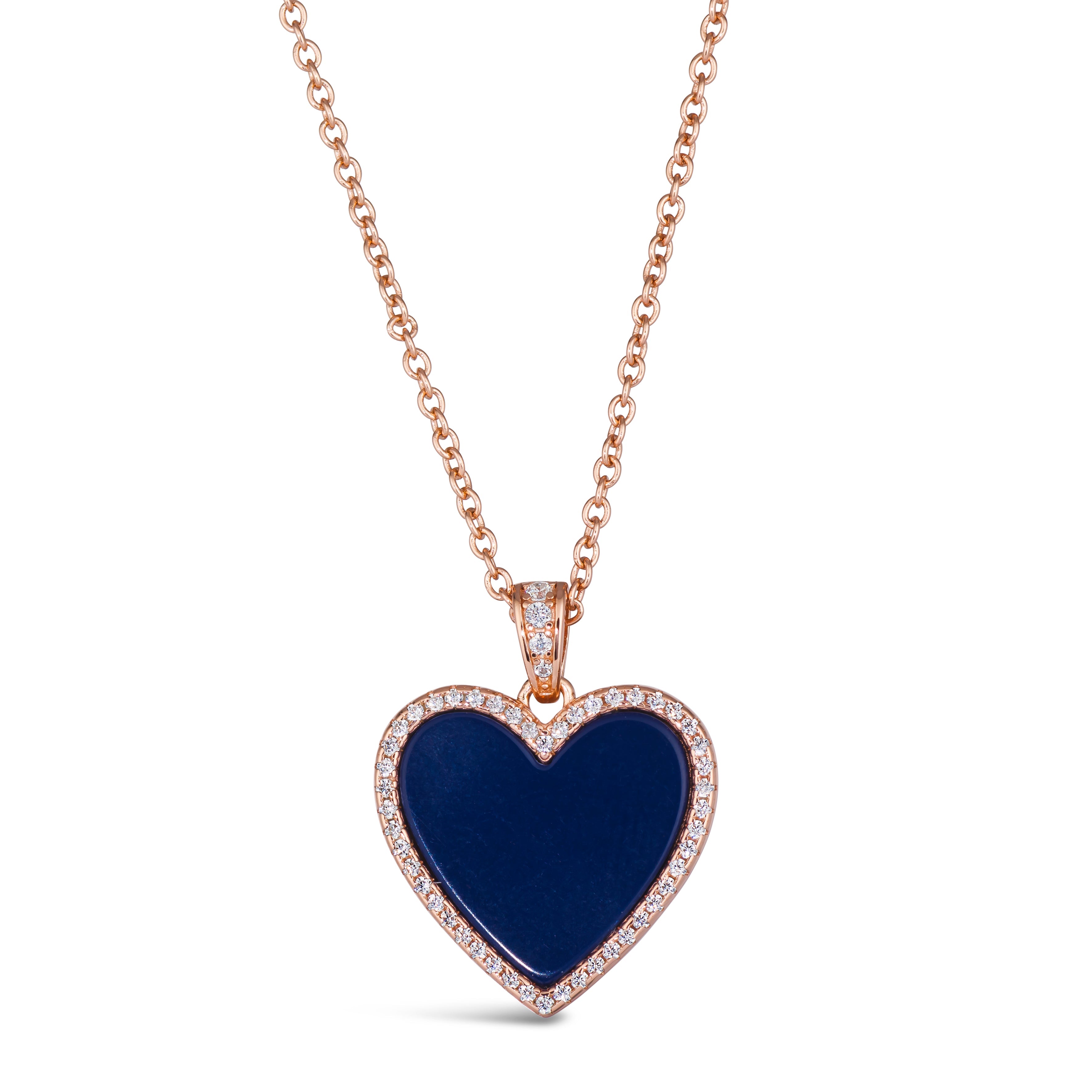 House of Cards 03 Necklace Lapis Lazuli Large Heart