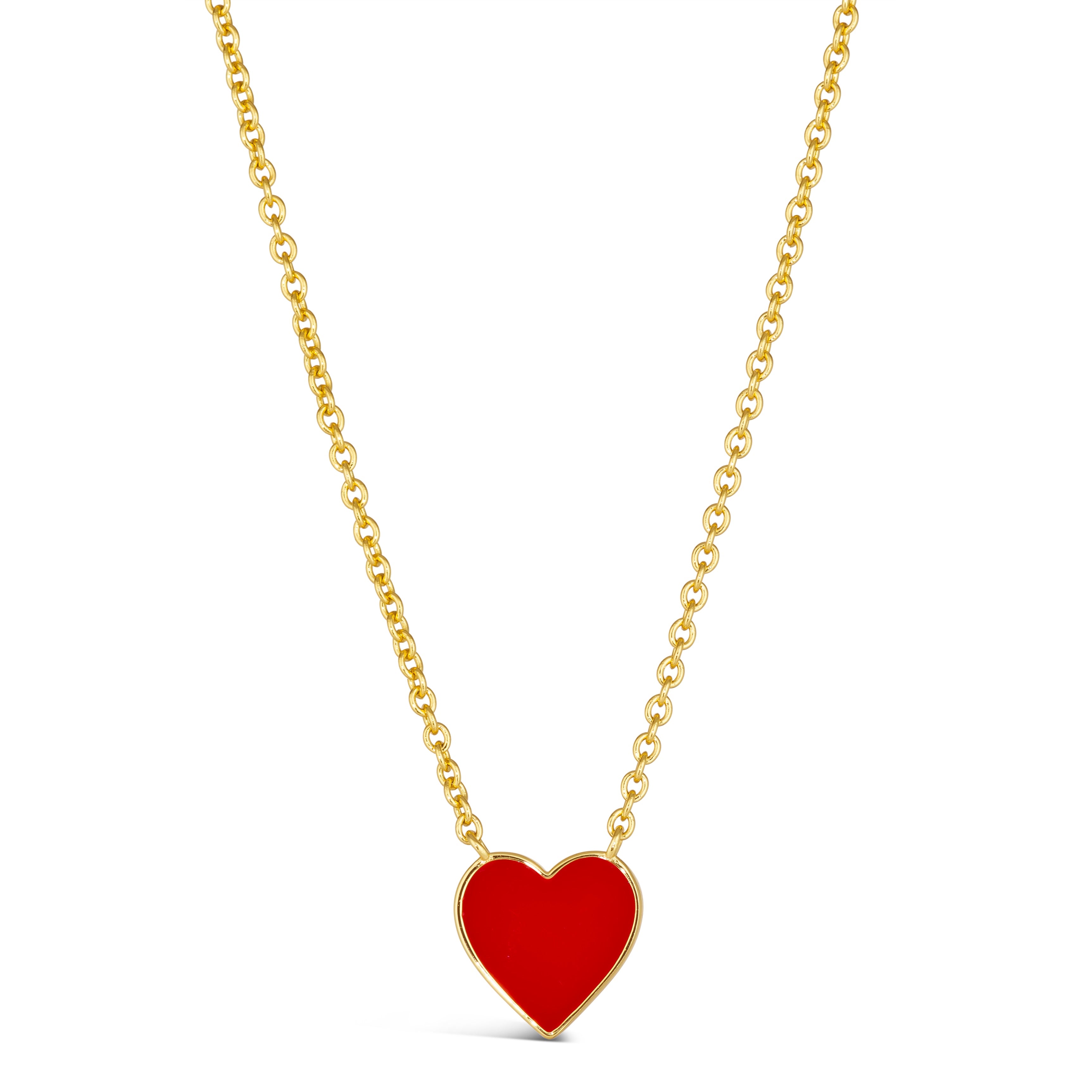 House of Cards 10 Enamel Heart Necklace