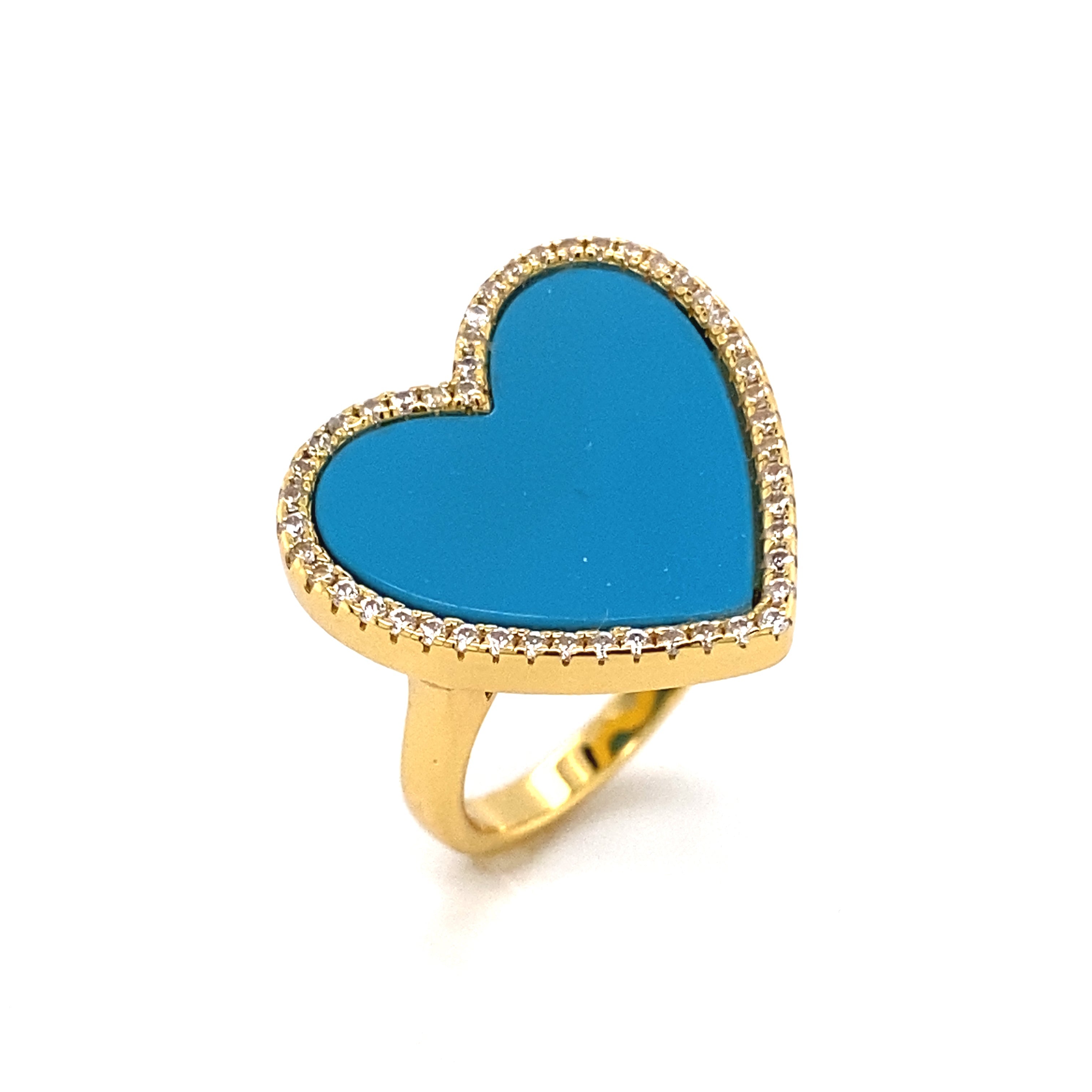 House of Cards 05 Blue Turquoise Ring