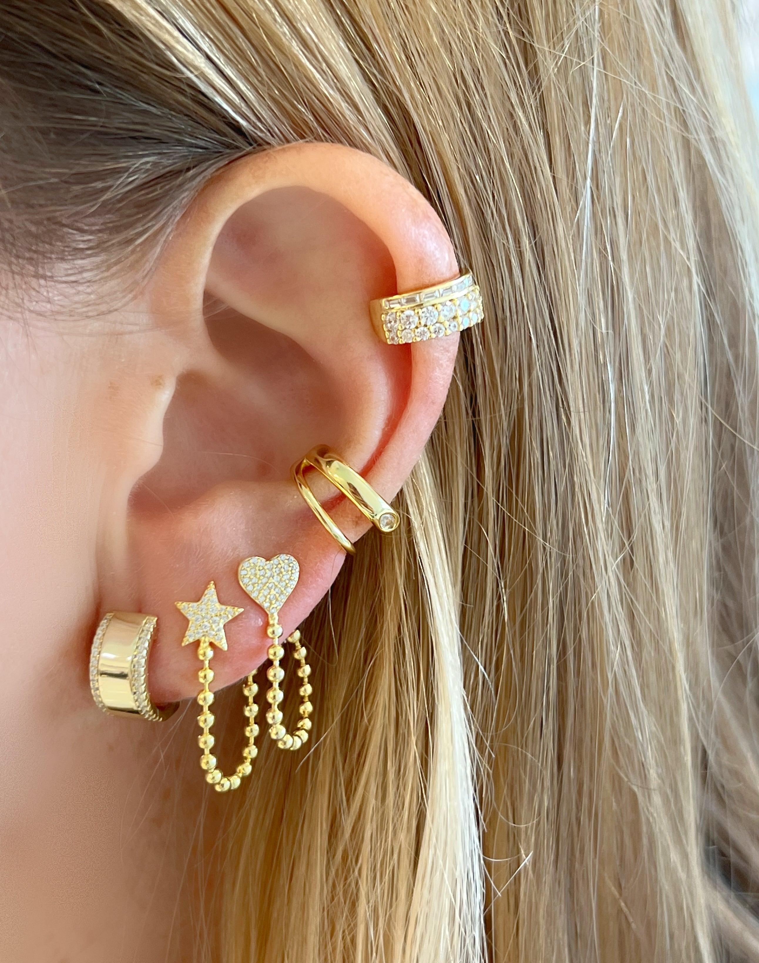 Heart Toilet Chain Earrings