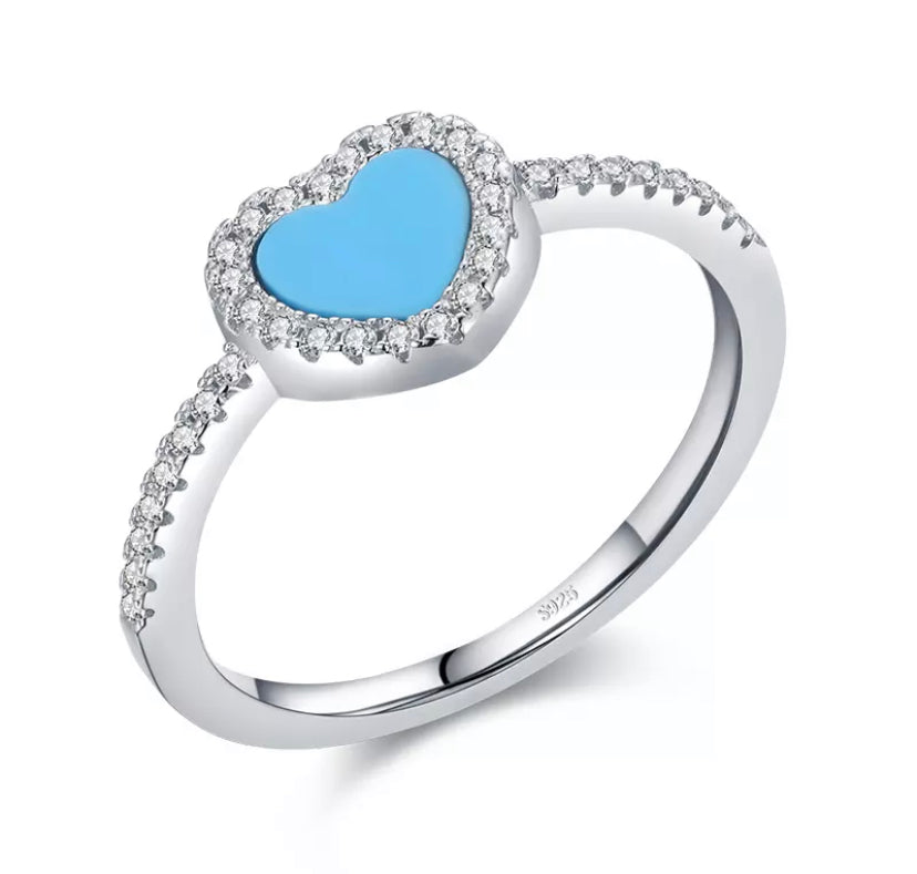 Turquoise Heart Ring