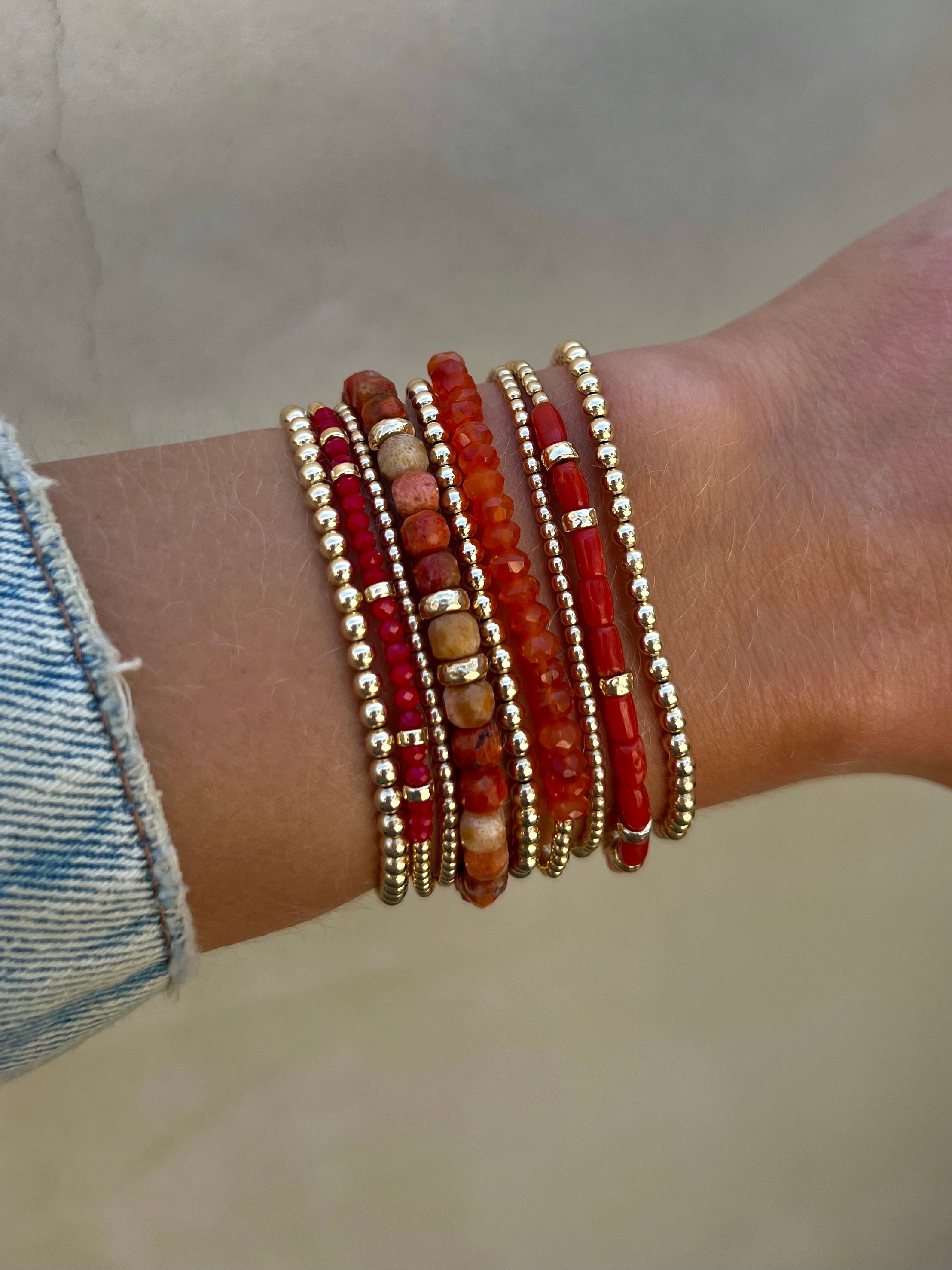 2MM Signature Bracelet with Carnelian