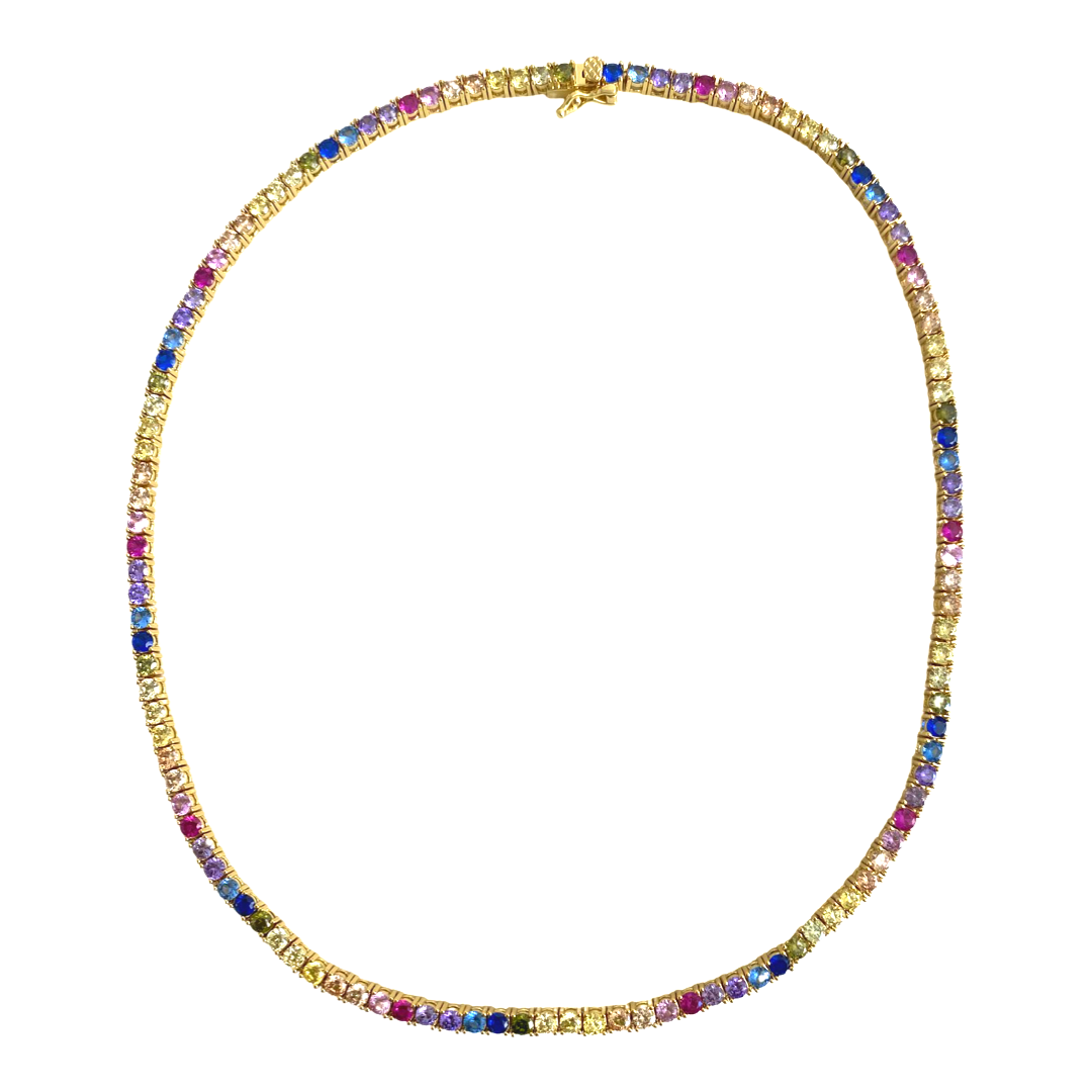 Everyday Rainbow Tennis Necklace