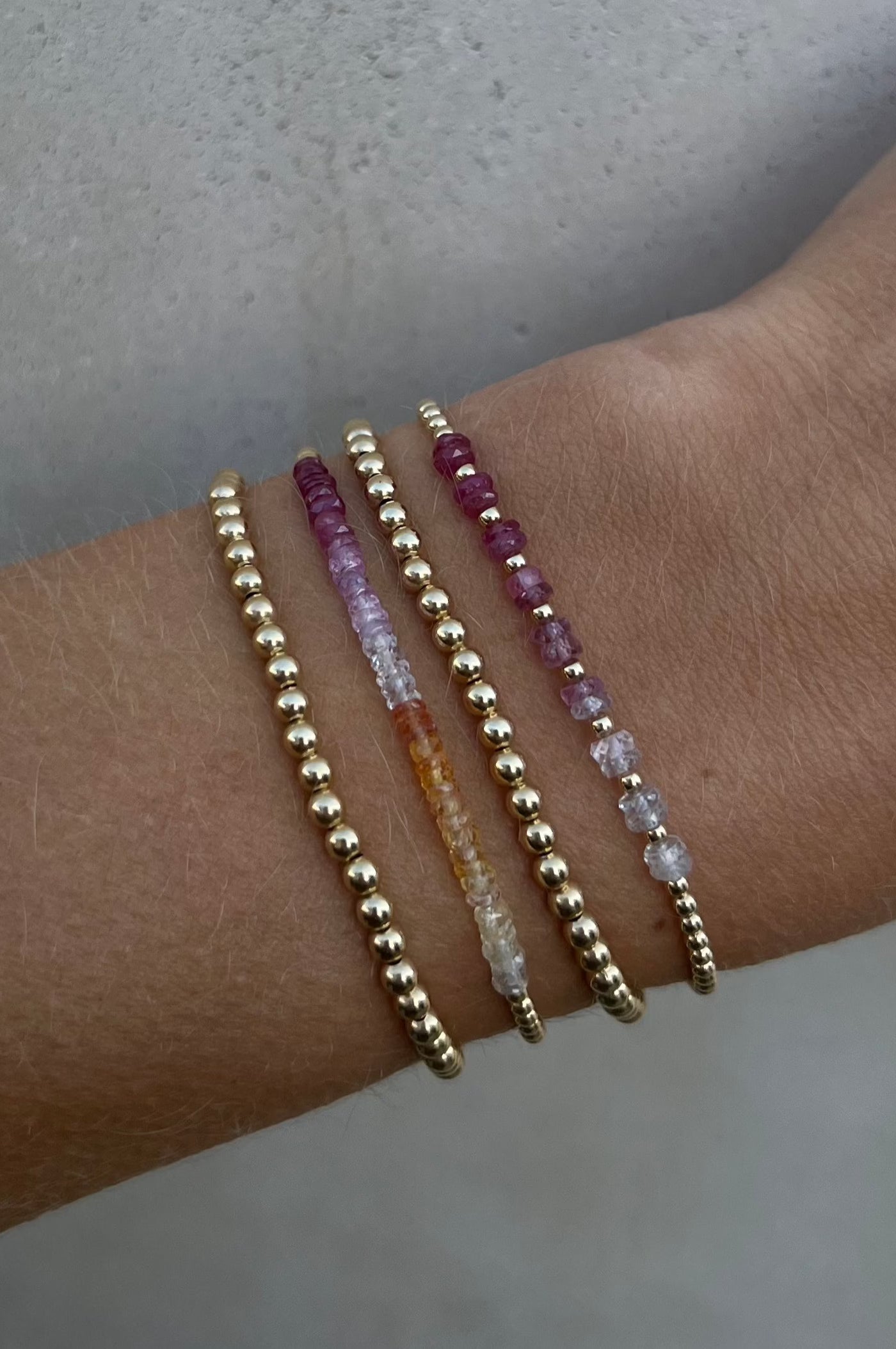 2mm Signature Bracelet With Passion Ombré