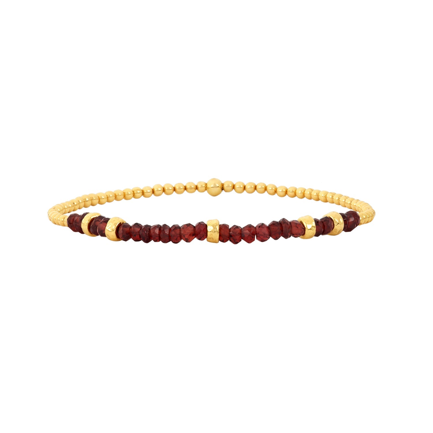 January Garnet and Rondelle Bracelet