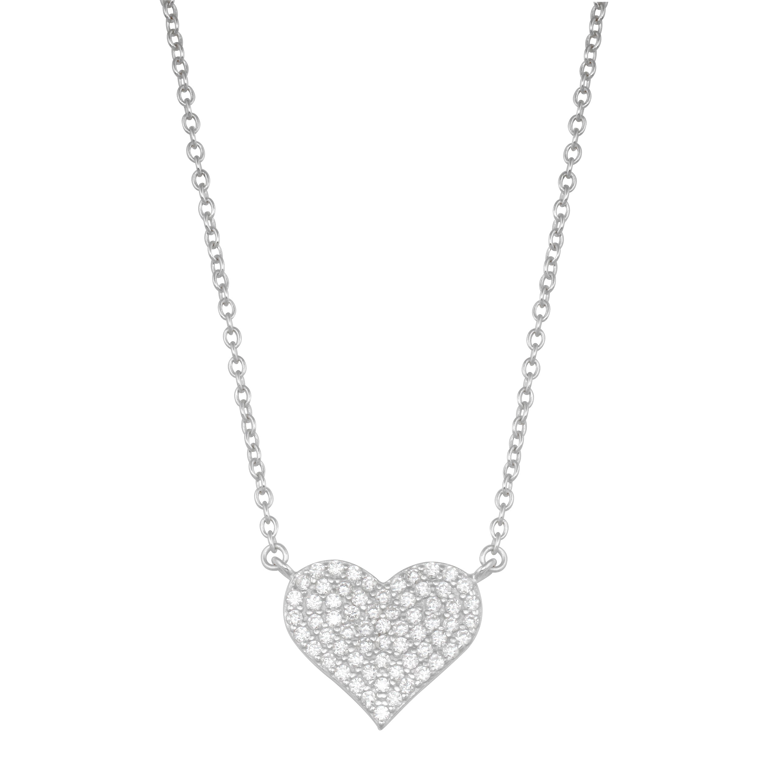 Pave Heart Necklace