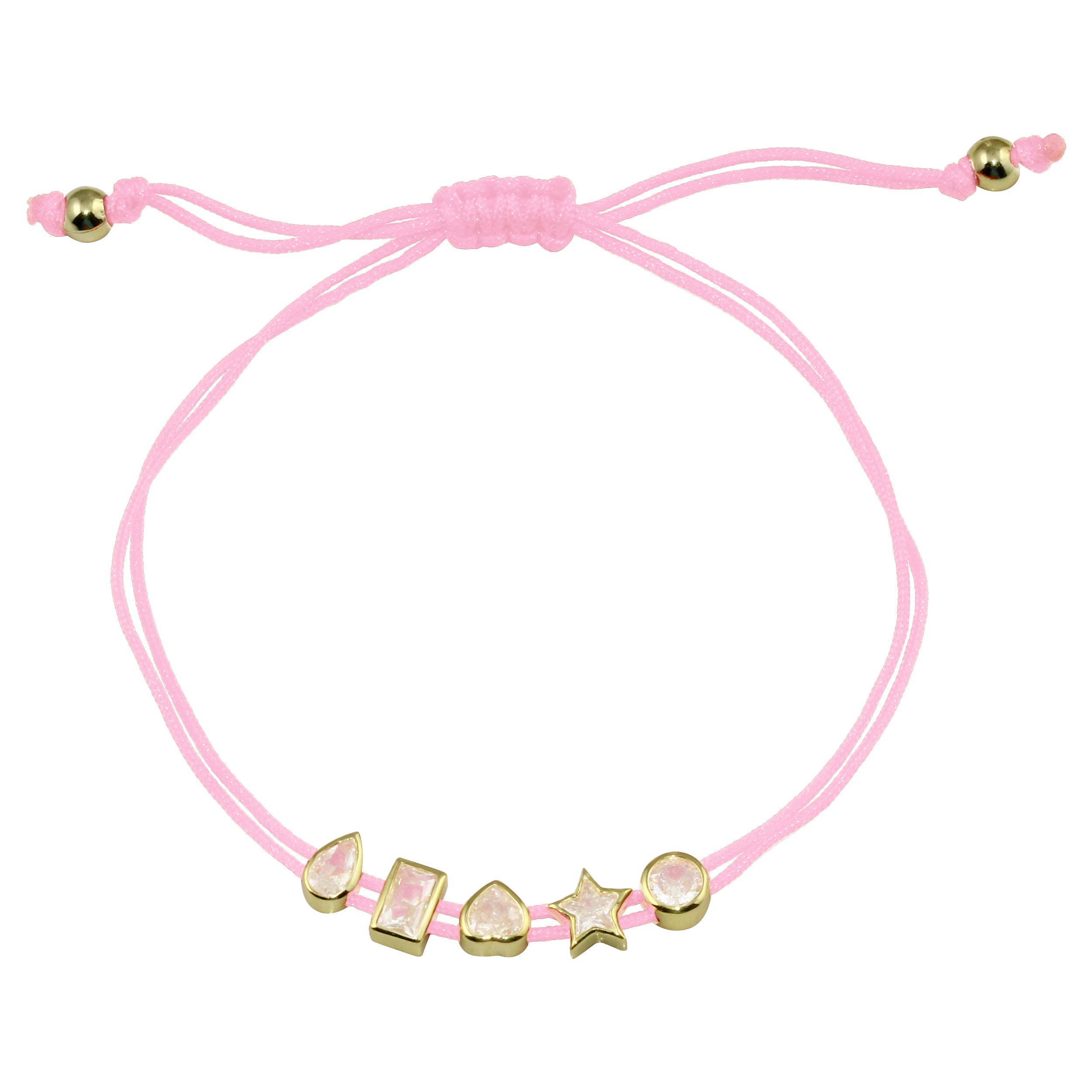 Multi Shape Bezel String Bracelet