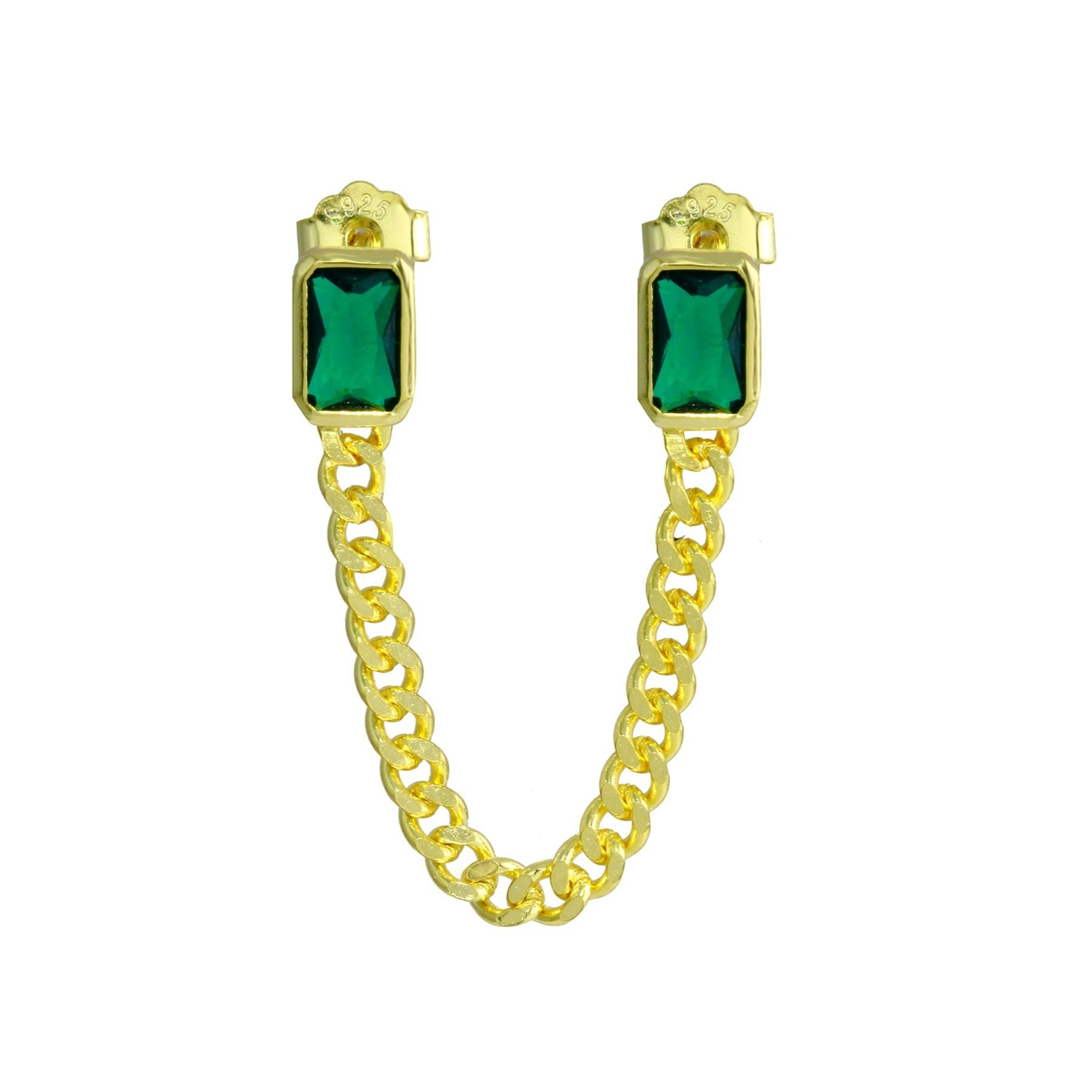 Double Bezel Cuban Chain Earring