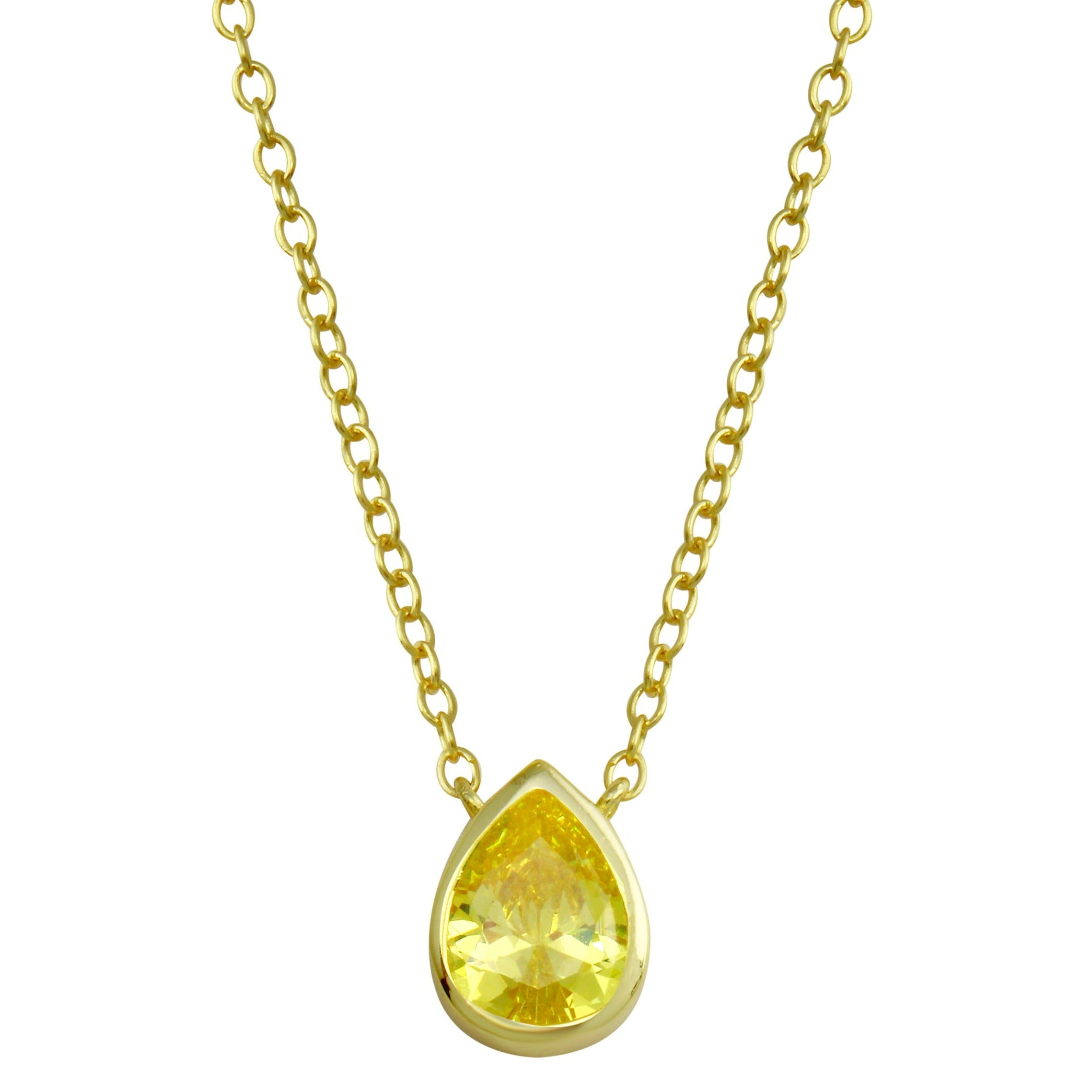 Bezel Drop Necklace