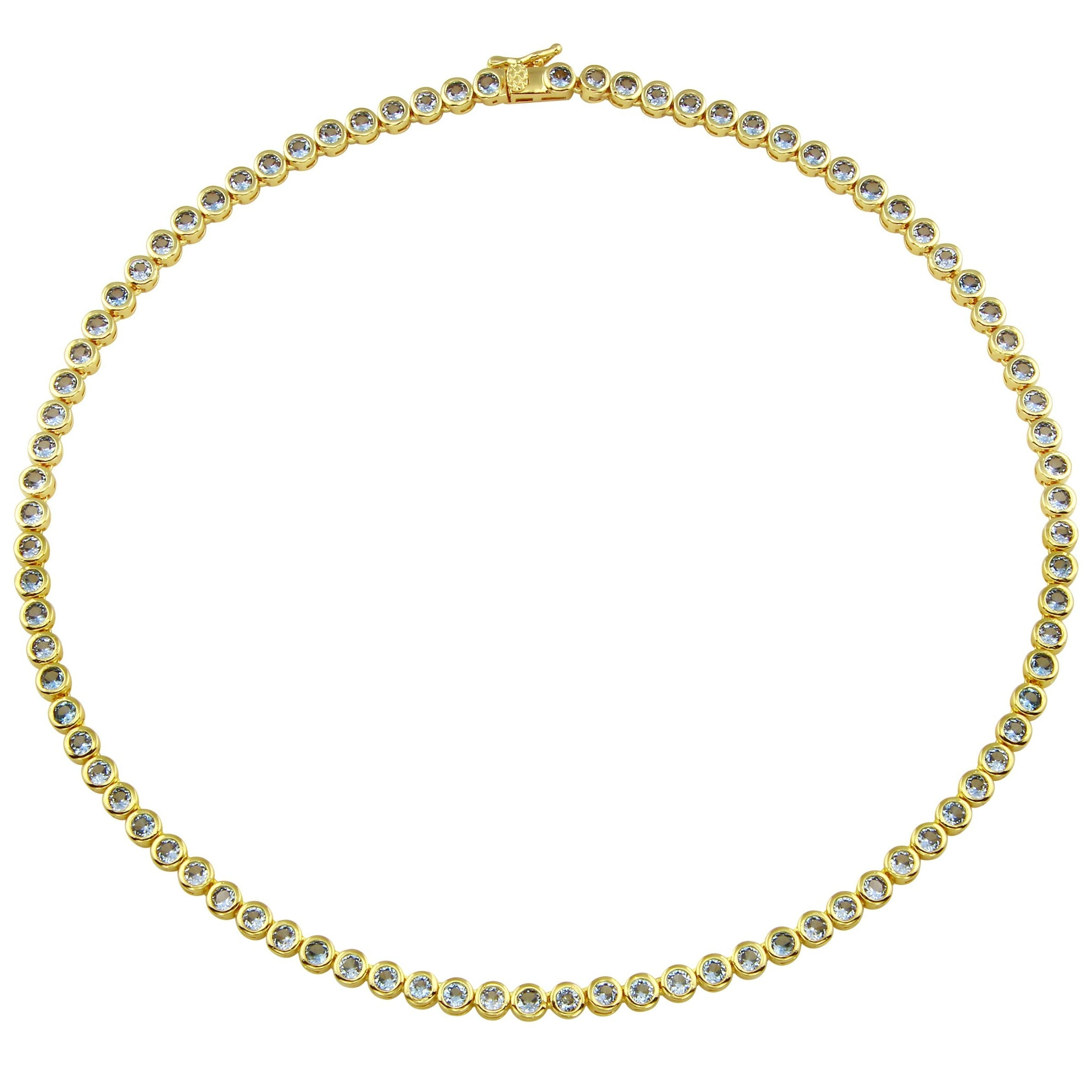 Colored Bezel Tennis Choker