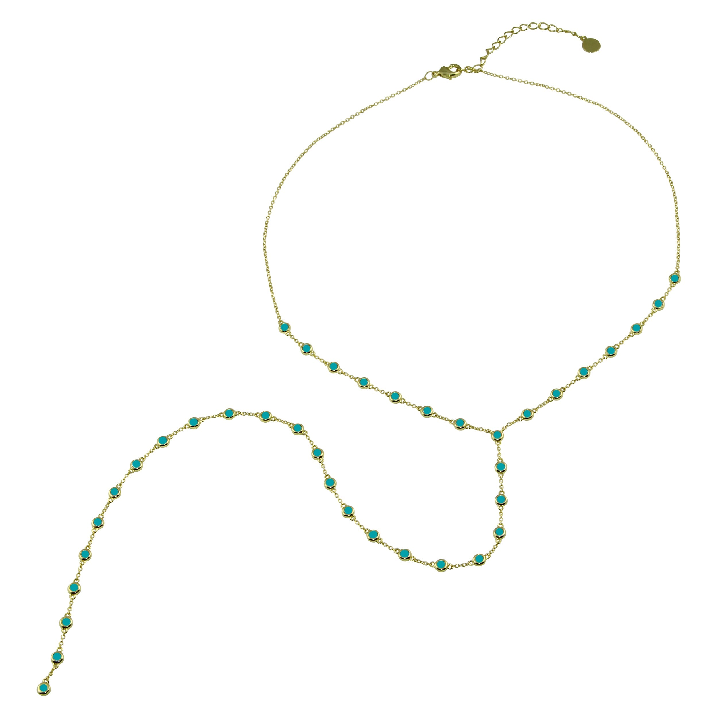 Turquoise Bezel Lariat